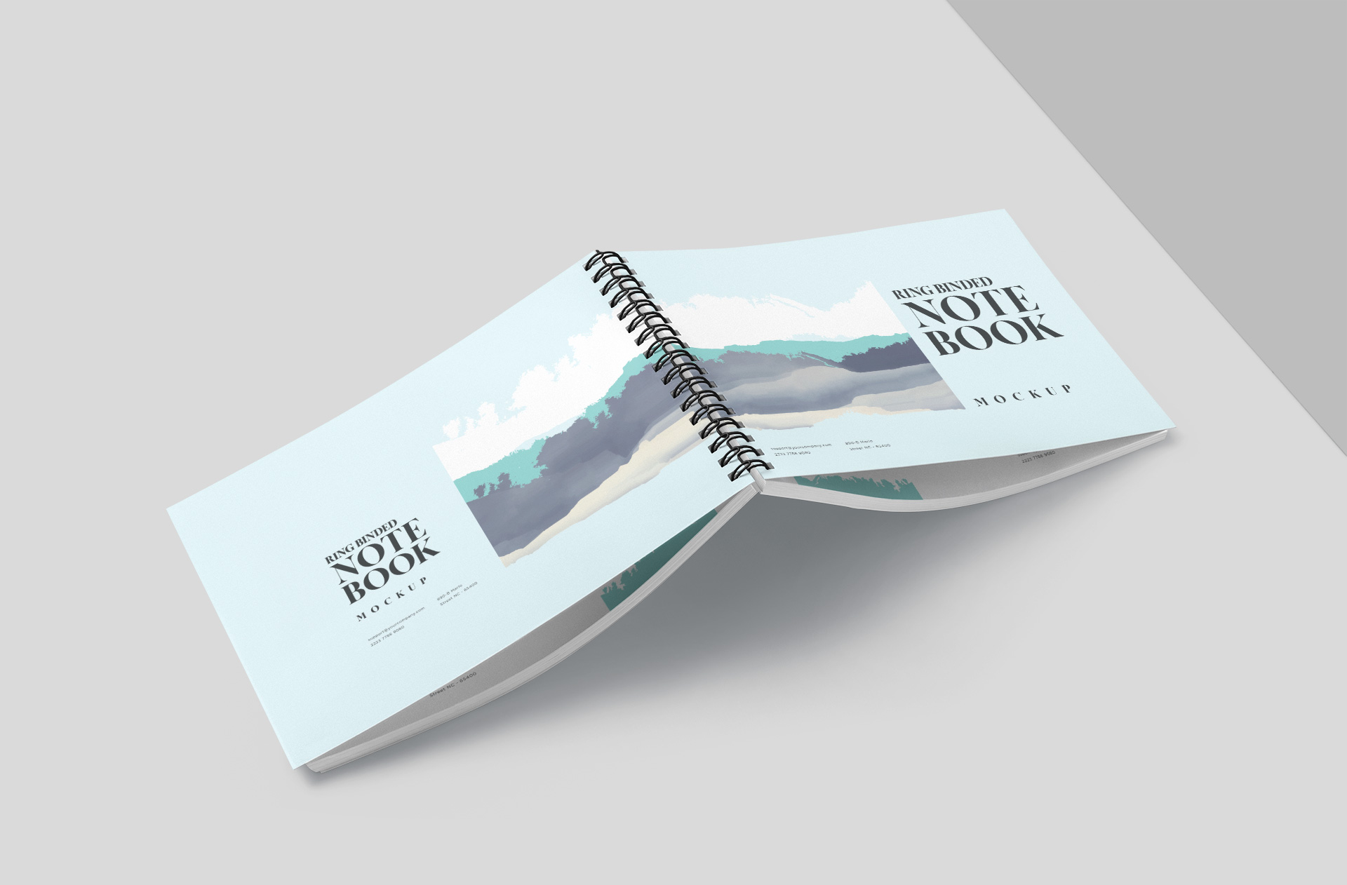 Classic Office Spiral Notebook Mockup – PSD