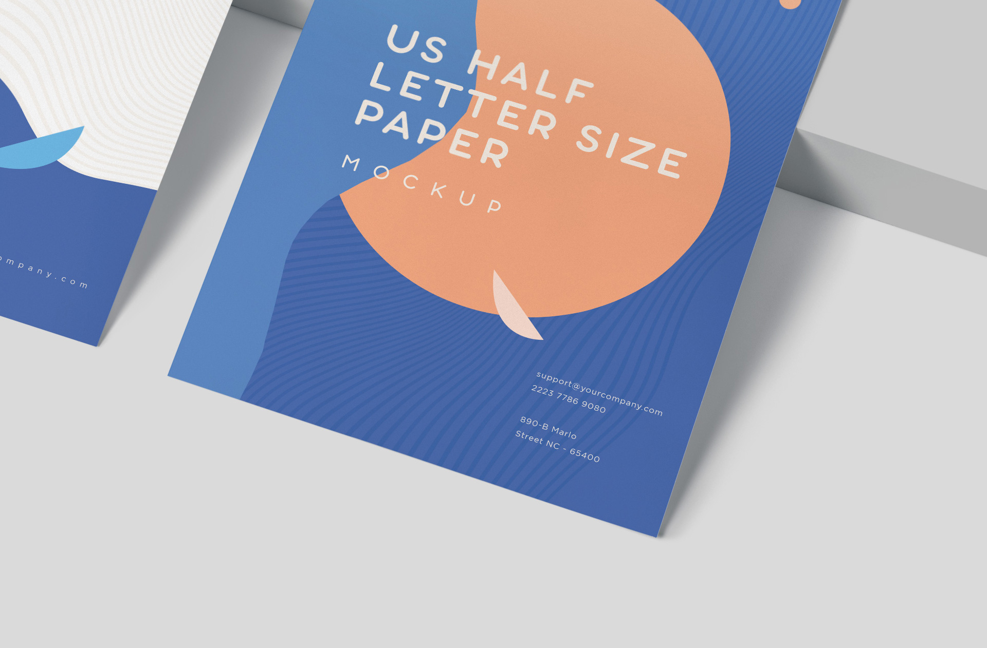 A5 paper branding mockup