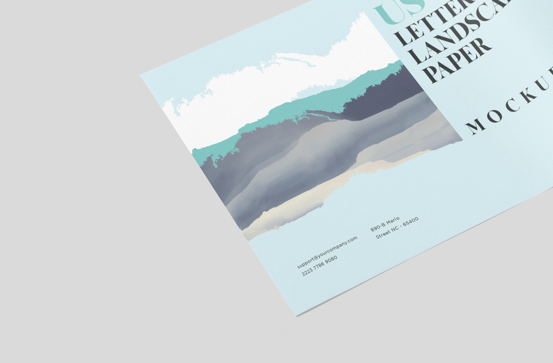 A5 paper mockup