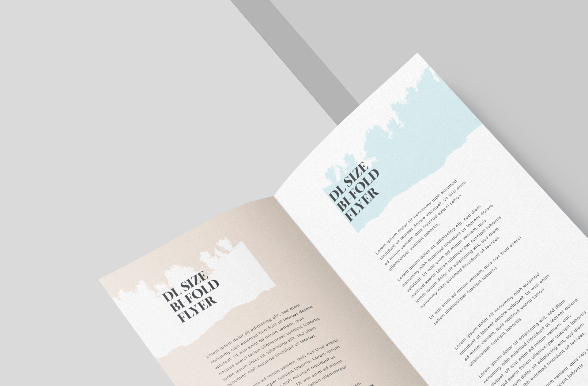 A4 folded flyer PSD
