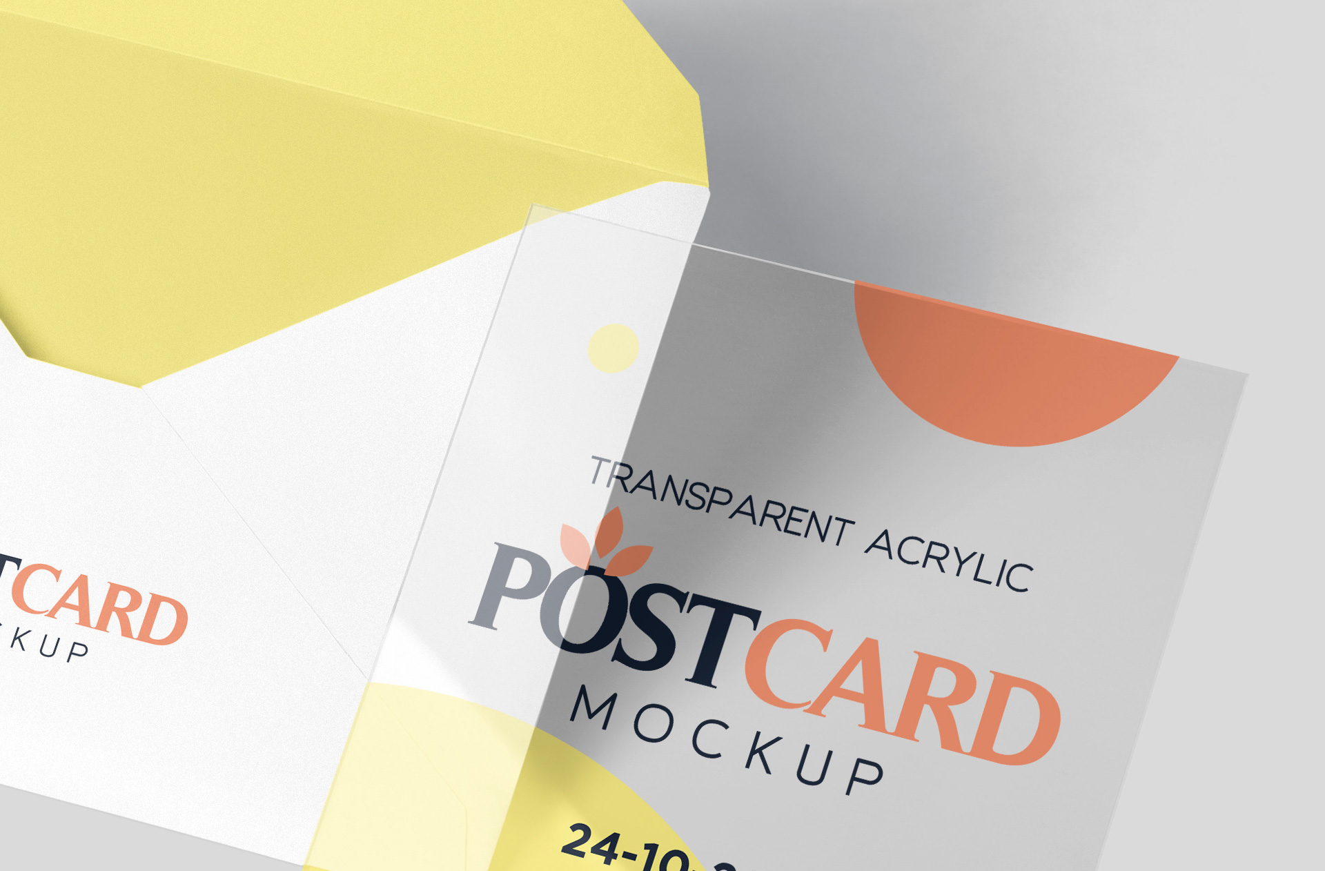 acrylic postcard mock-up