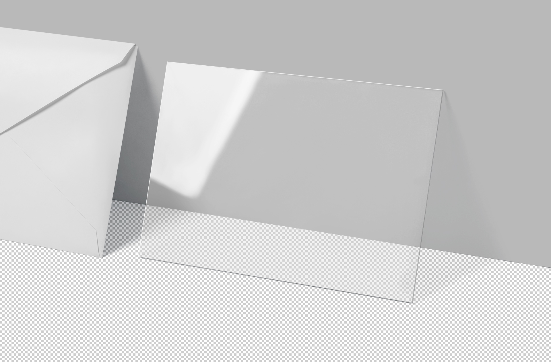 acrylic postcard mock-up