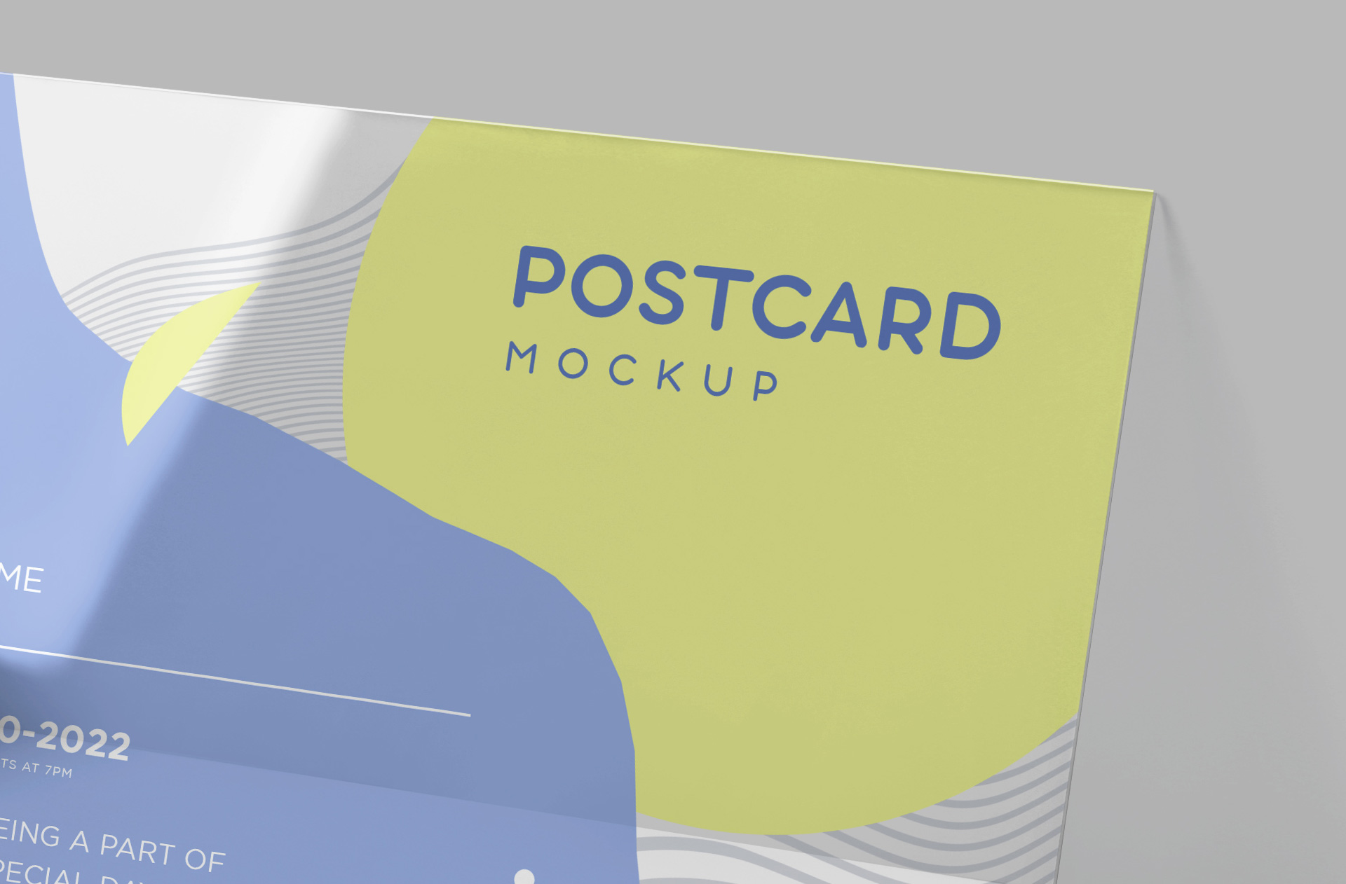 acrylic postcard mock-up
