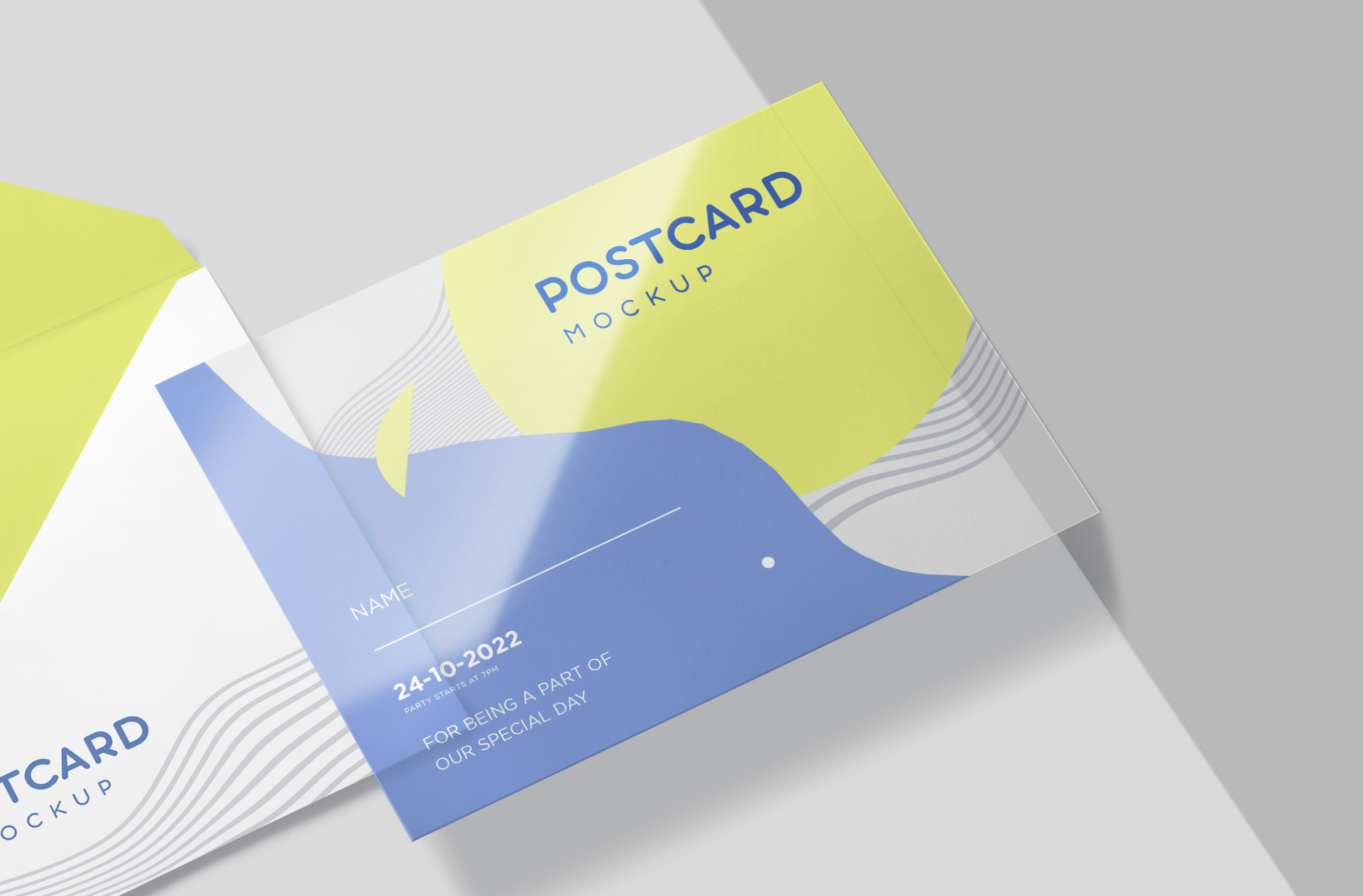 acrylic postcard mock-up