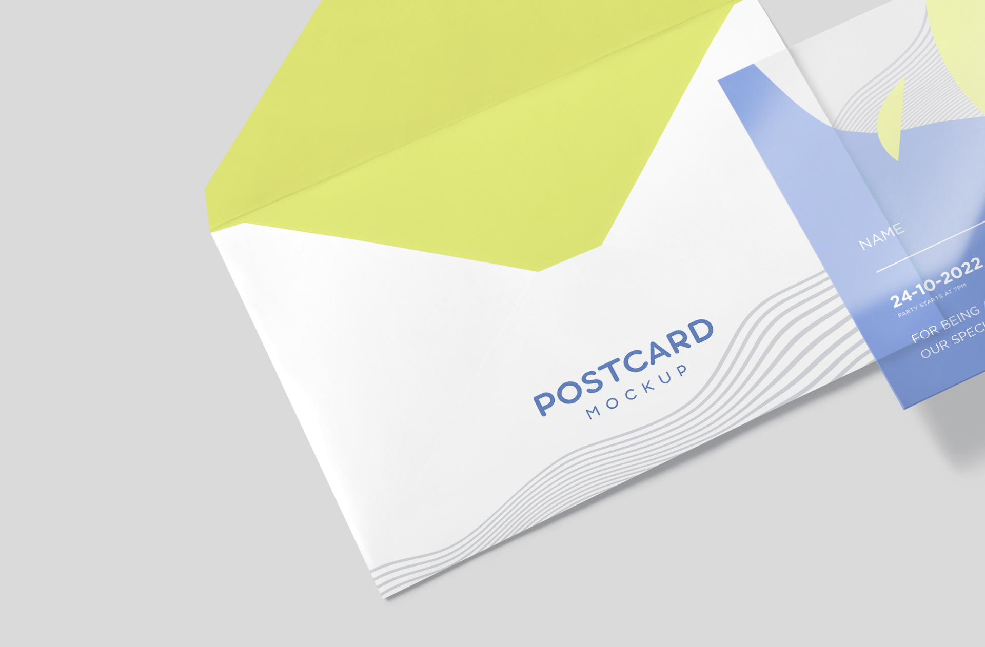 acrylic postcard mock-up