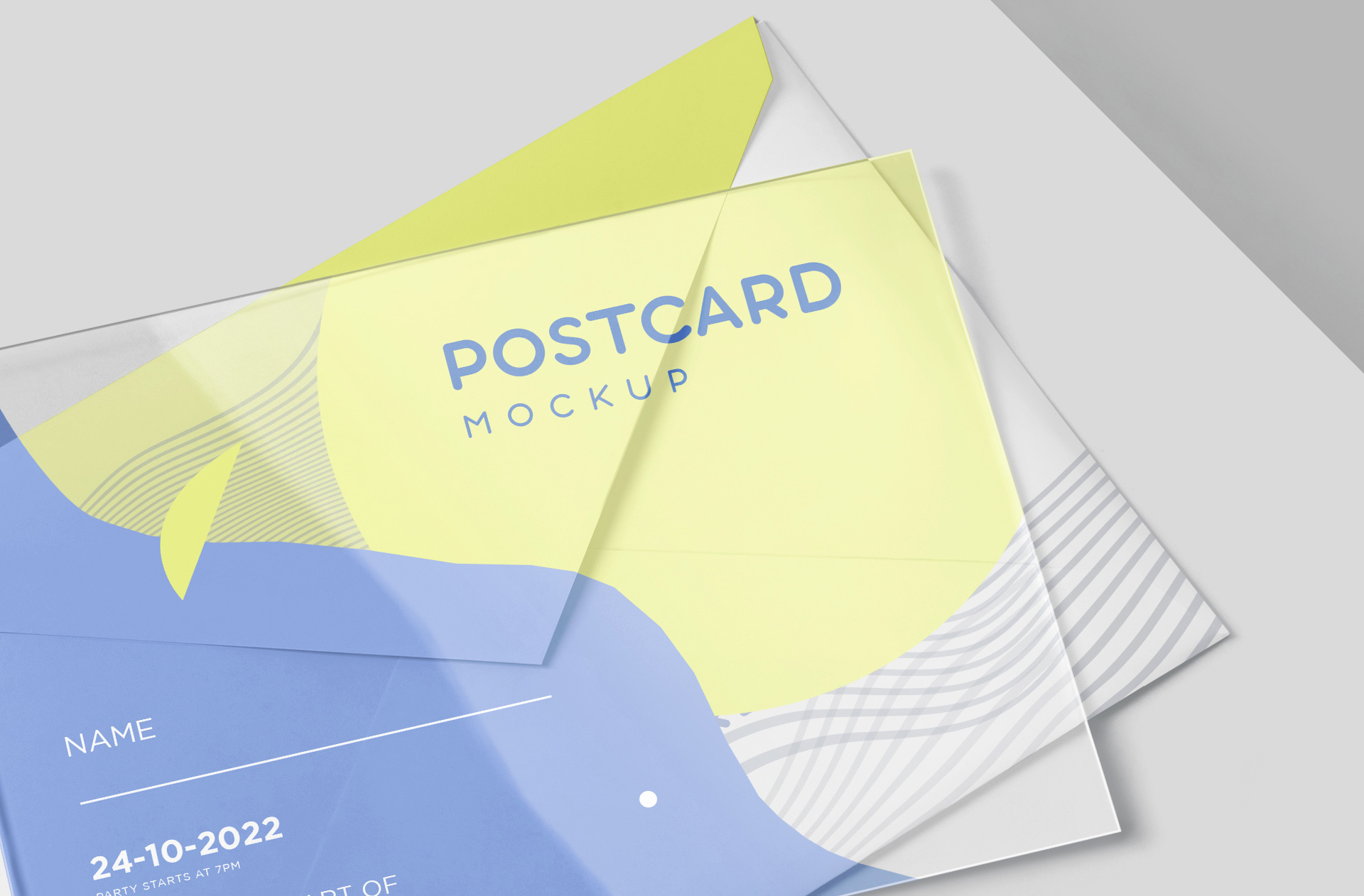 acrylic postcard mock-up