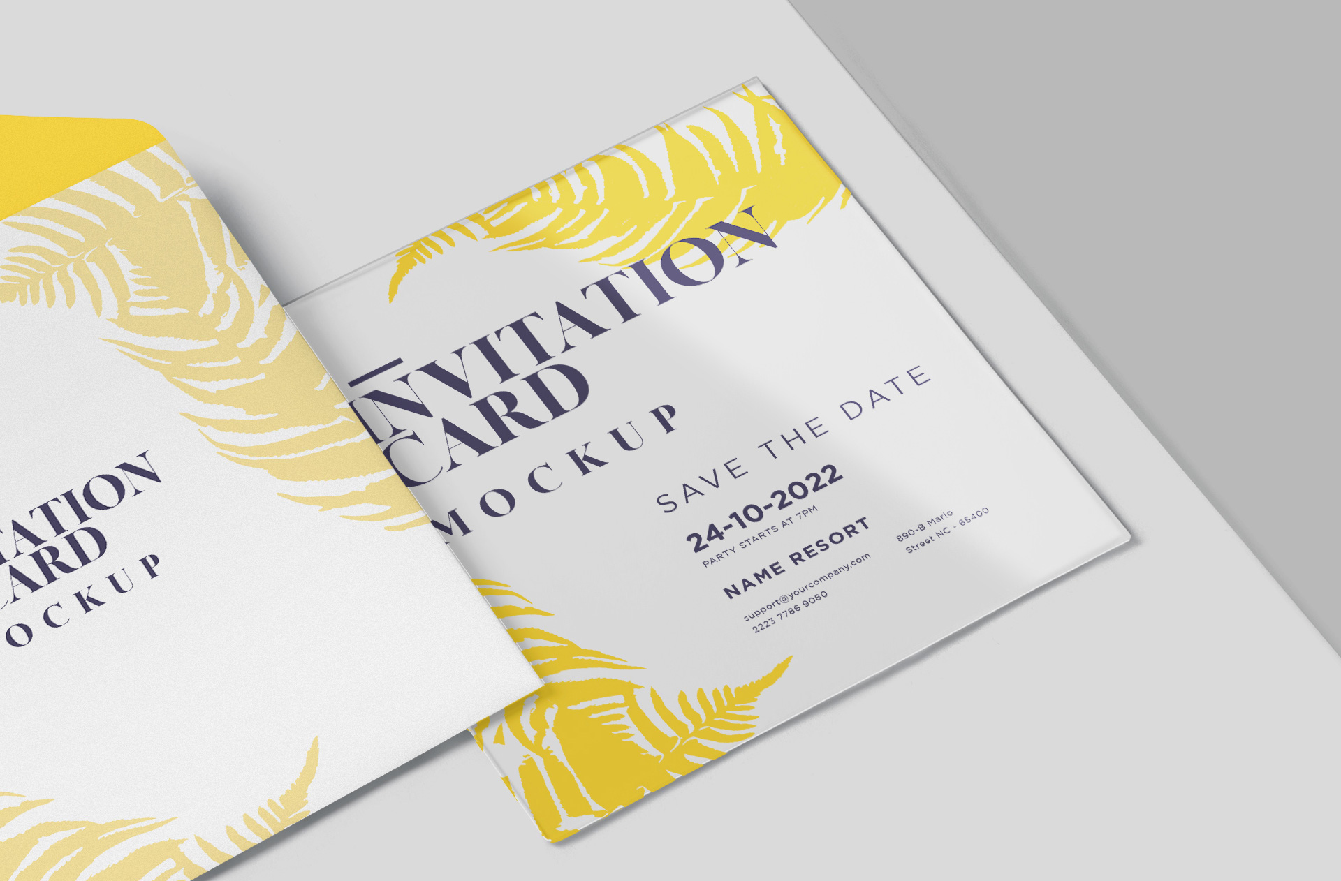 elegant clear invitation template