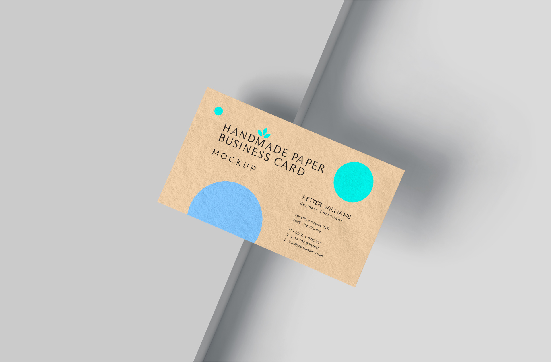 Minimalist Handmade Business Card Mockup – High-Resolution