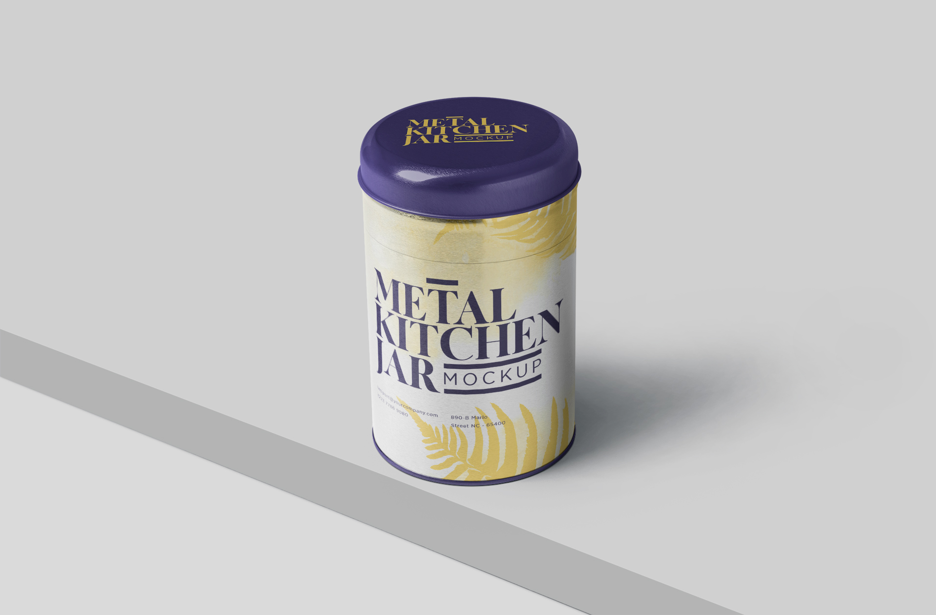 Metallic Food Can Mockup – Customizable Branding Template