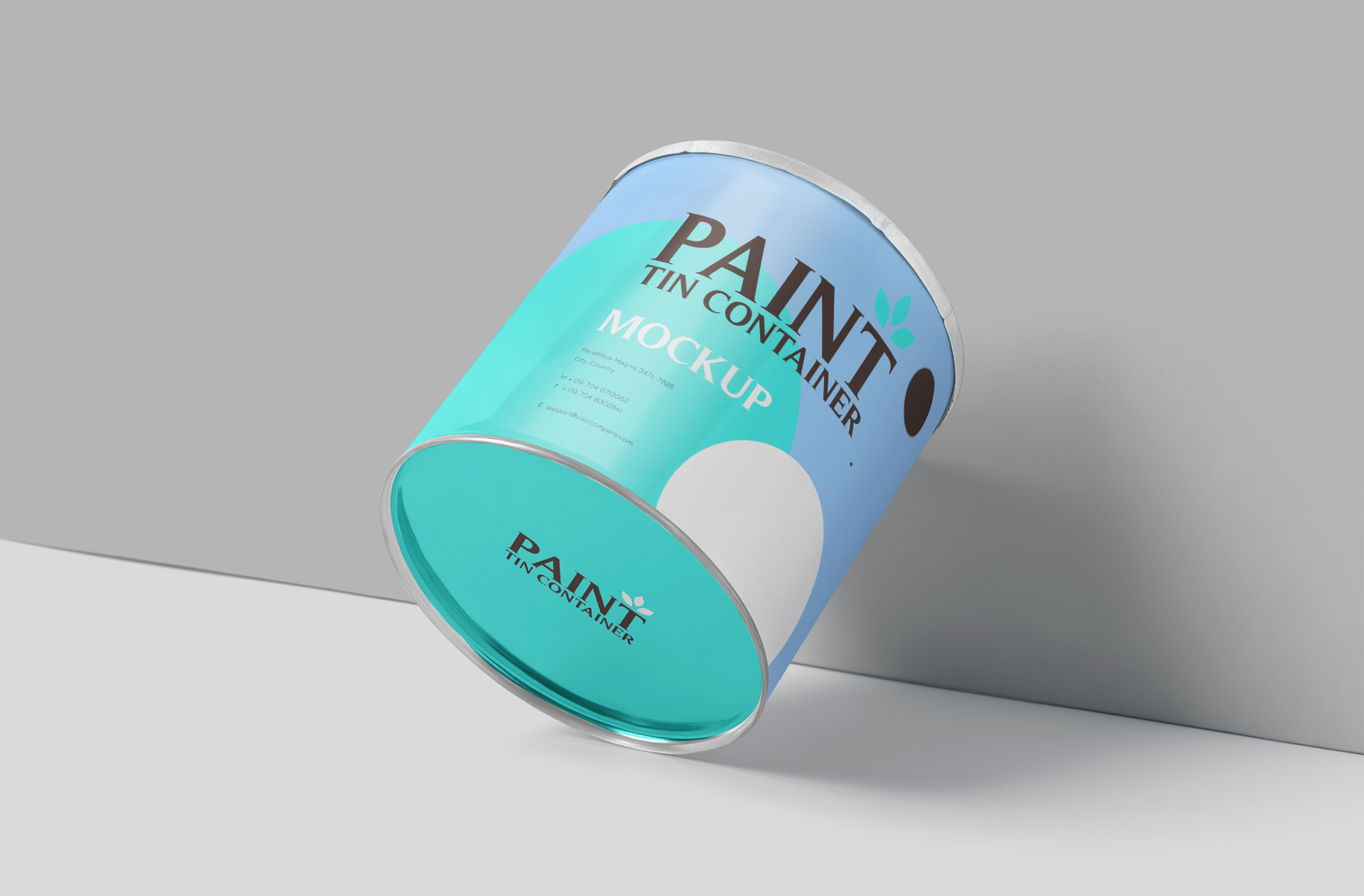 Floating Paint Tin Can Mockup
