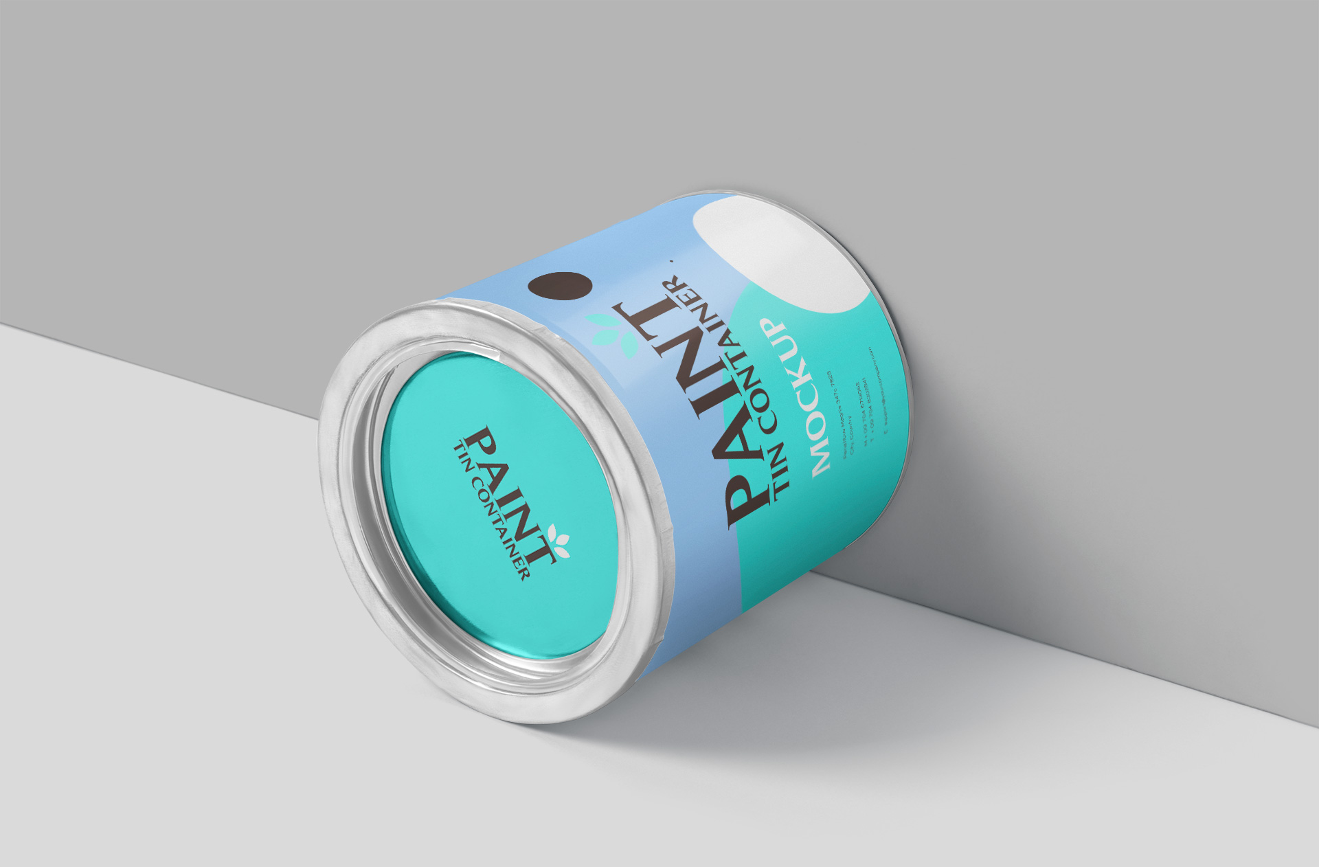 High-Quality Paint Can Mockup with Realistic Lighting
