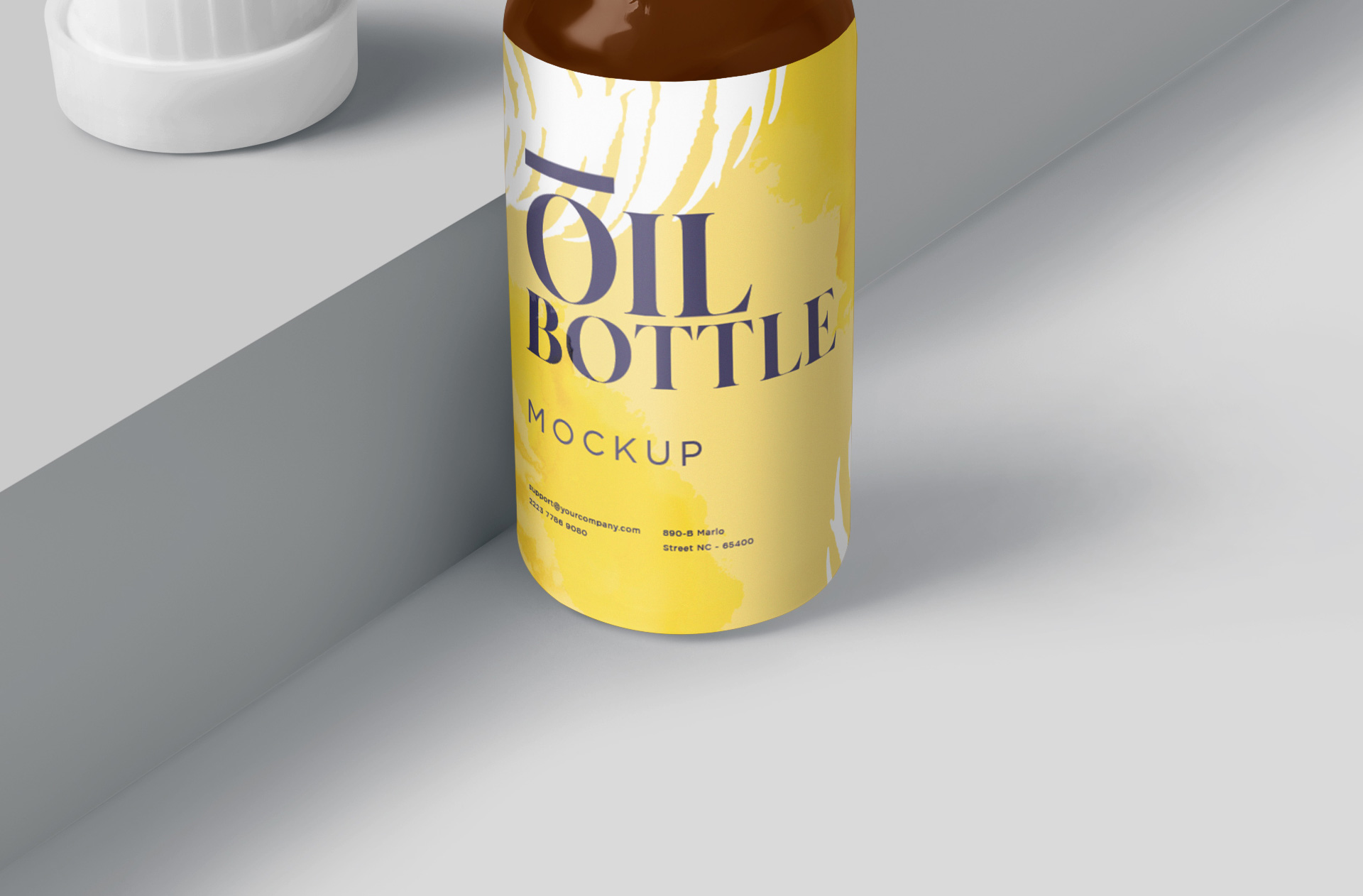 amber glass bottle