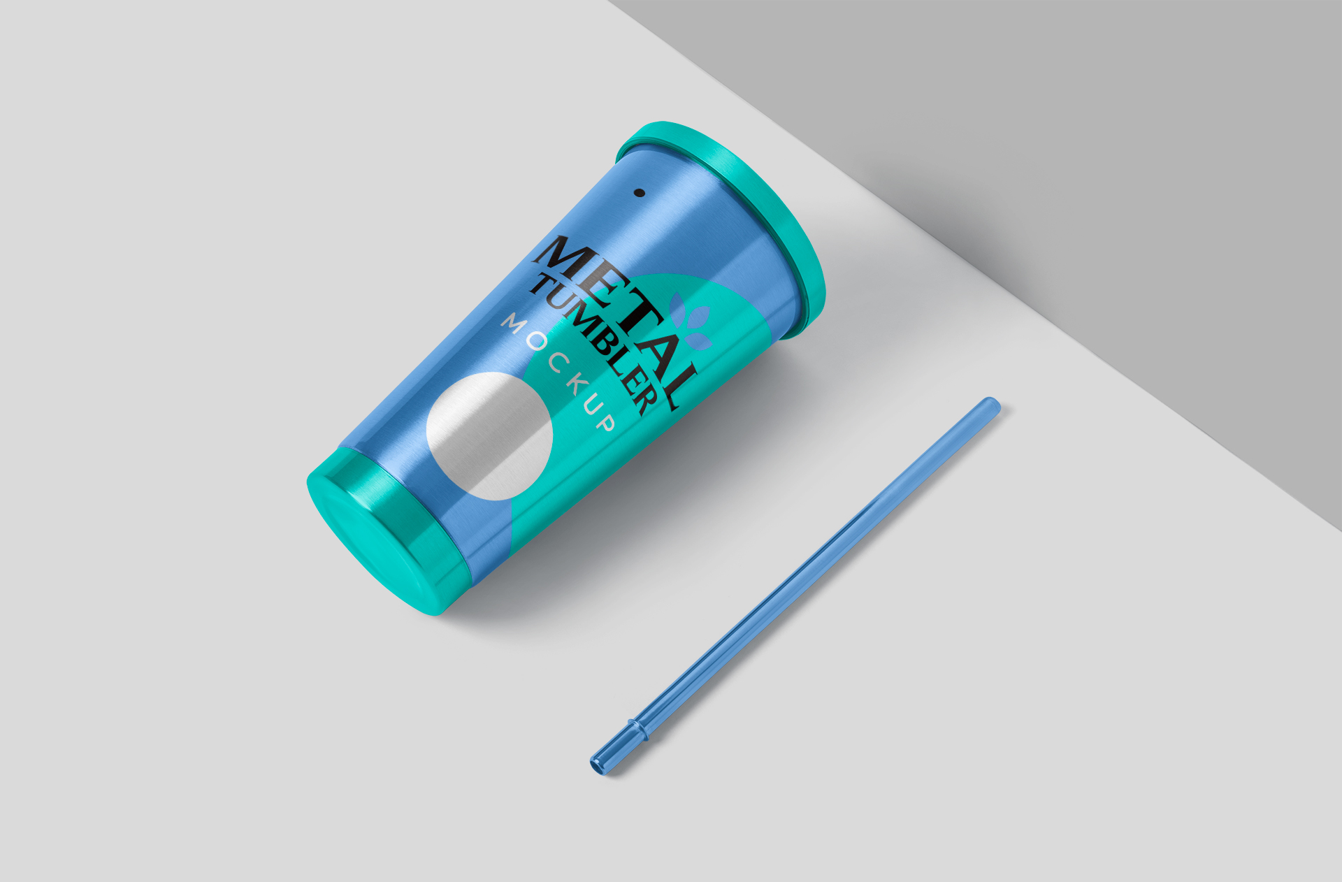 Realistic Metal Tumbler Mockup for Beverage Branding
