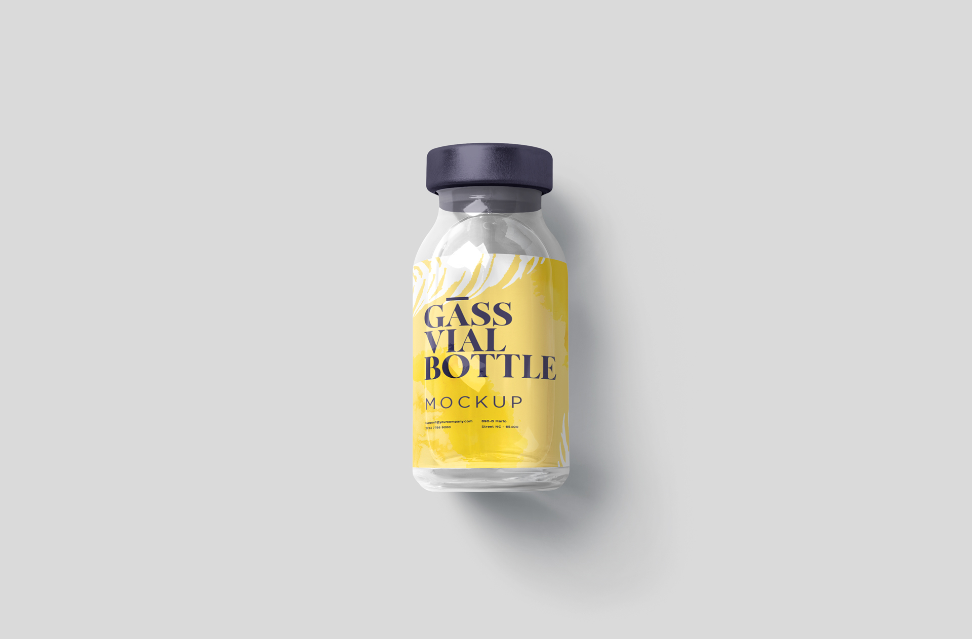 Stylish Glass Vial Bottle Mockup