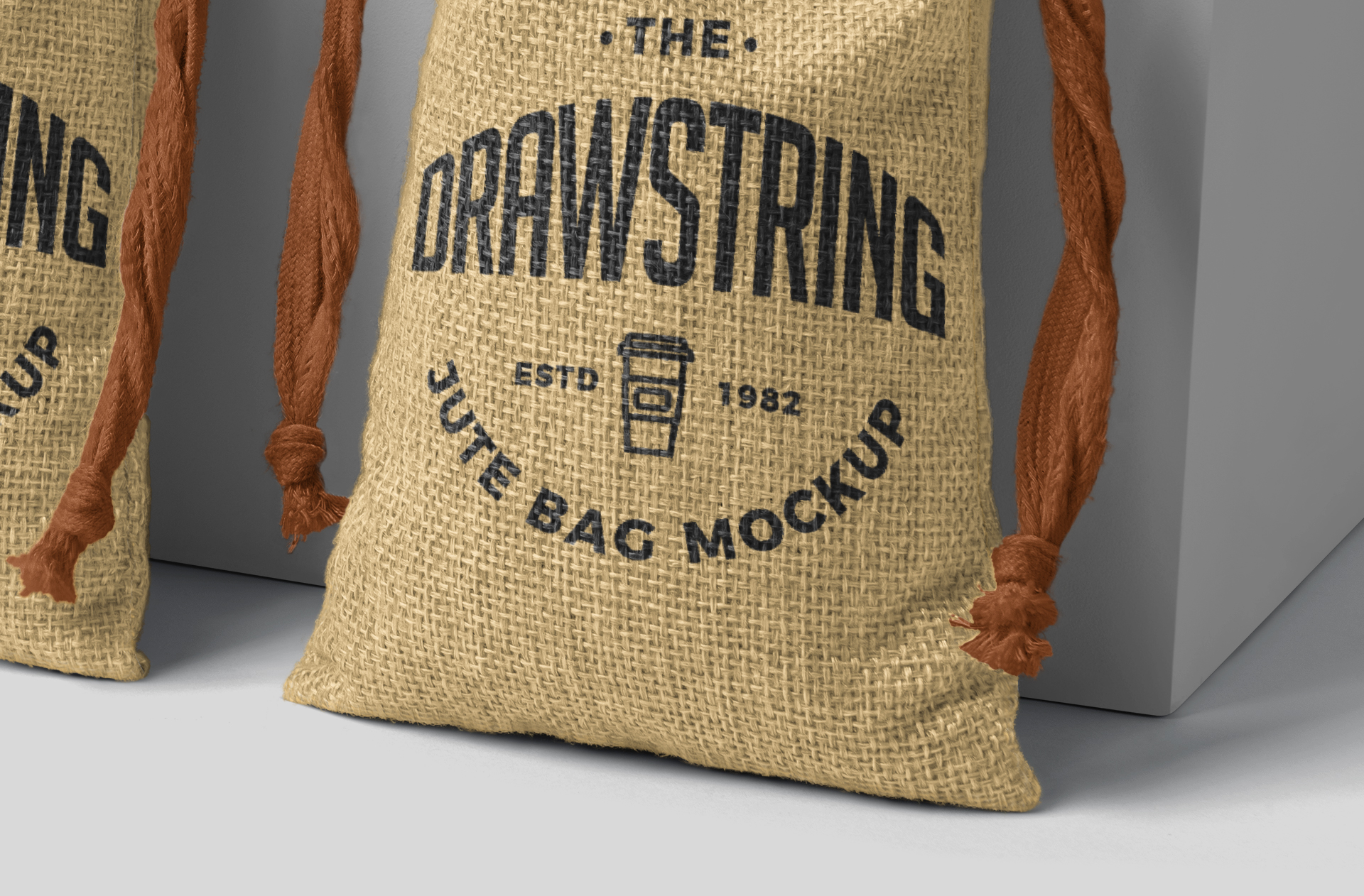 drawstring bag mock-up