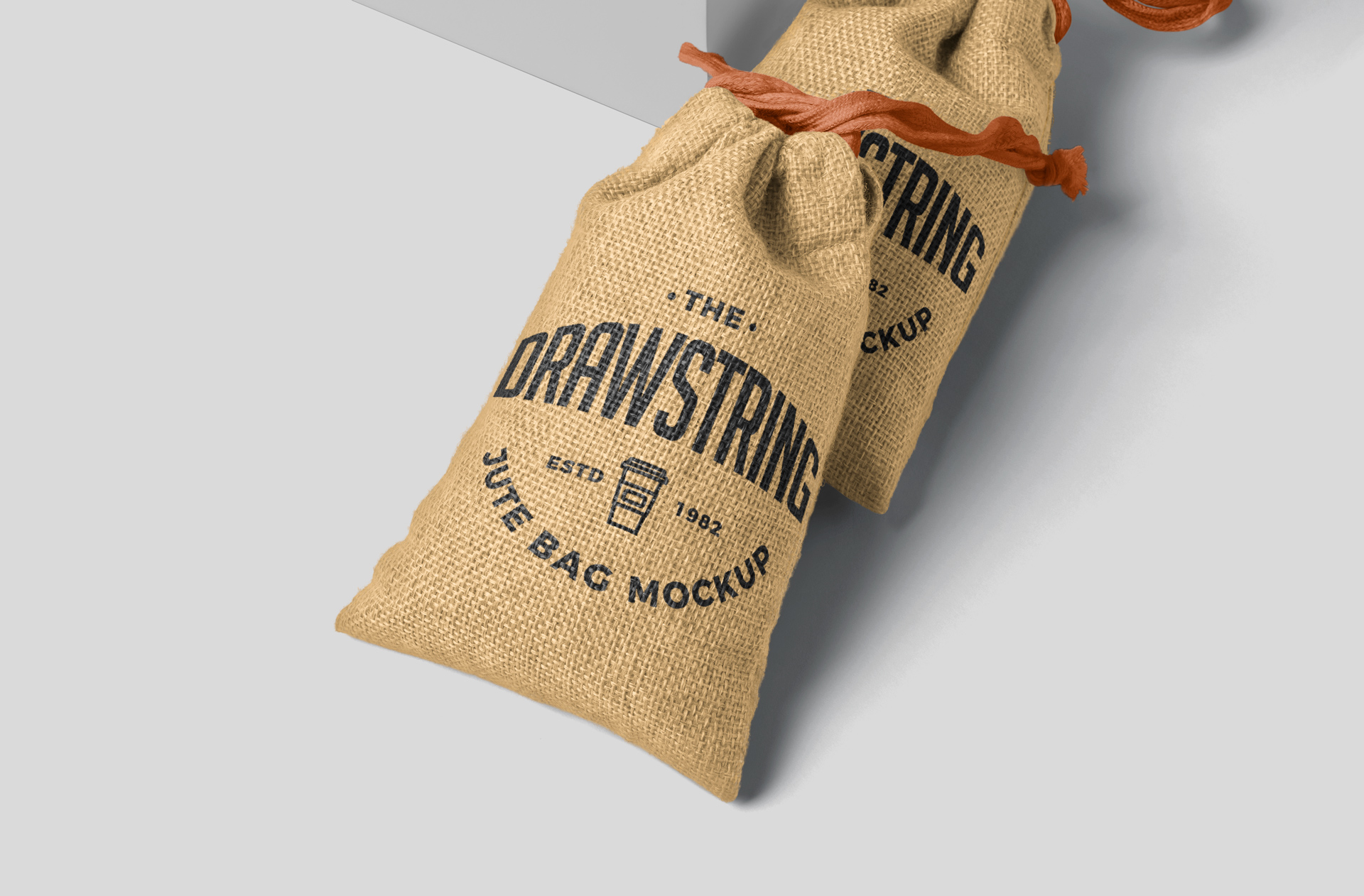 Eco-Friendly Drawstring Bag Mockup with Realistic Texture