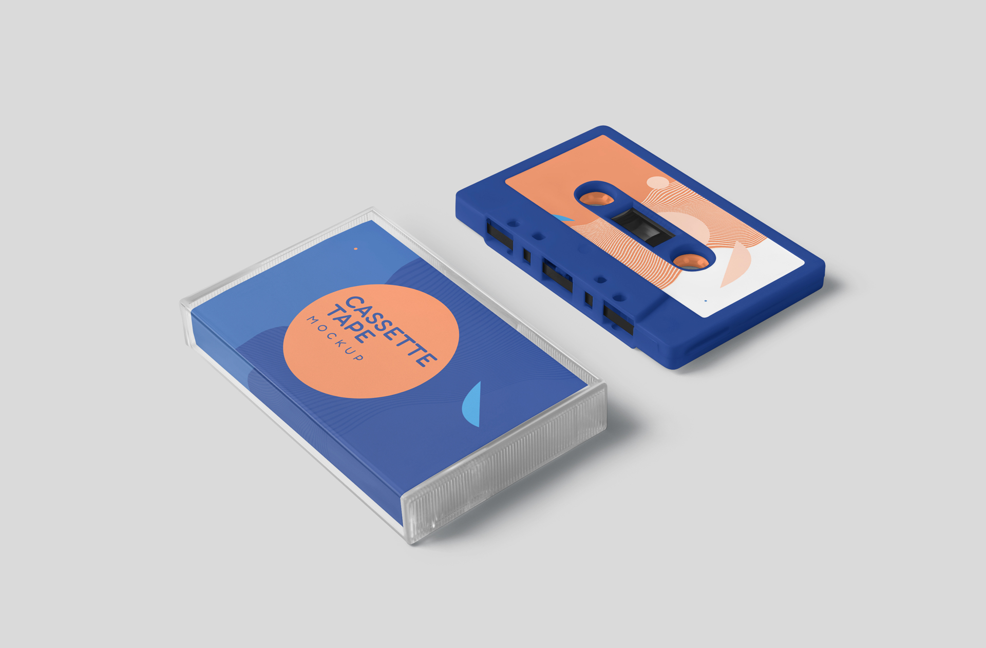 Vintage Audio Cassette Mockup with Case
