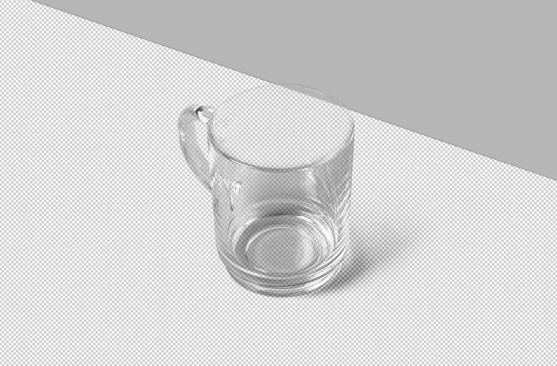 floating coffee cup mock-up