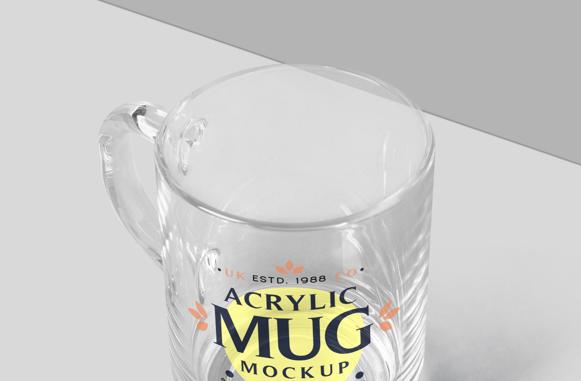 floating coffee cup mock-up