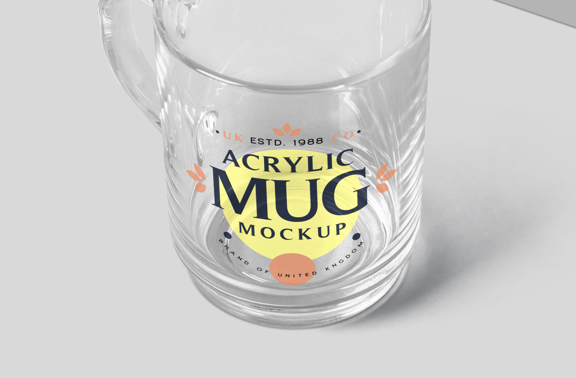 floating coffee cup mock-up