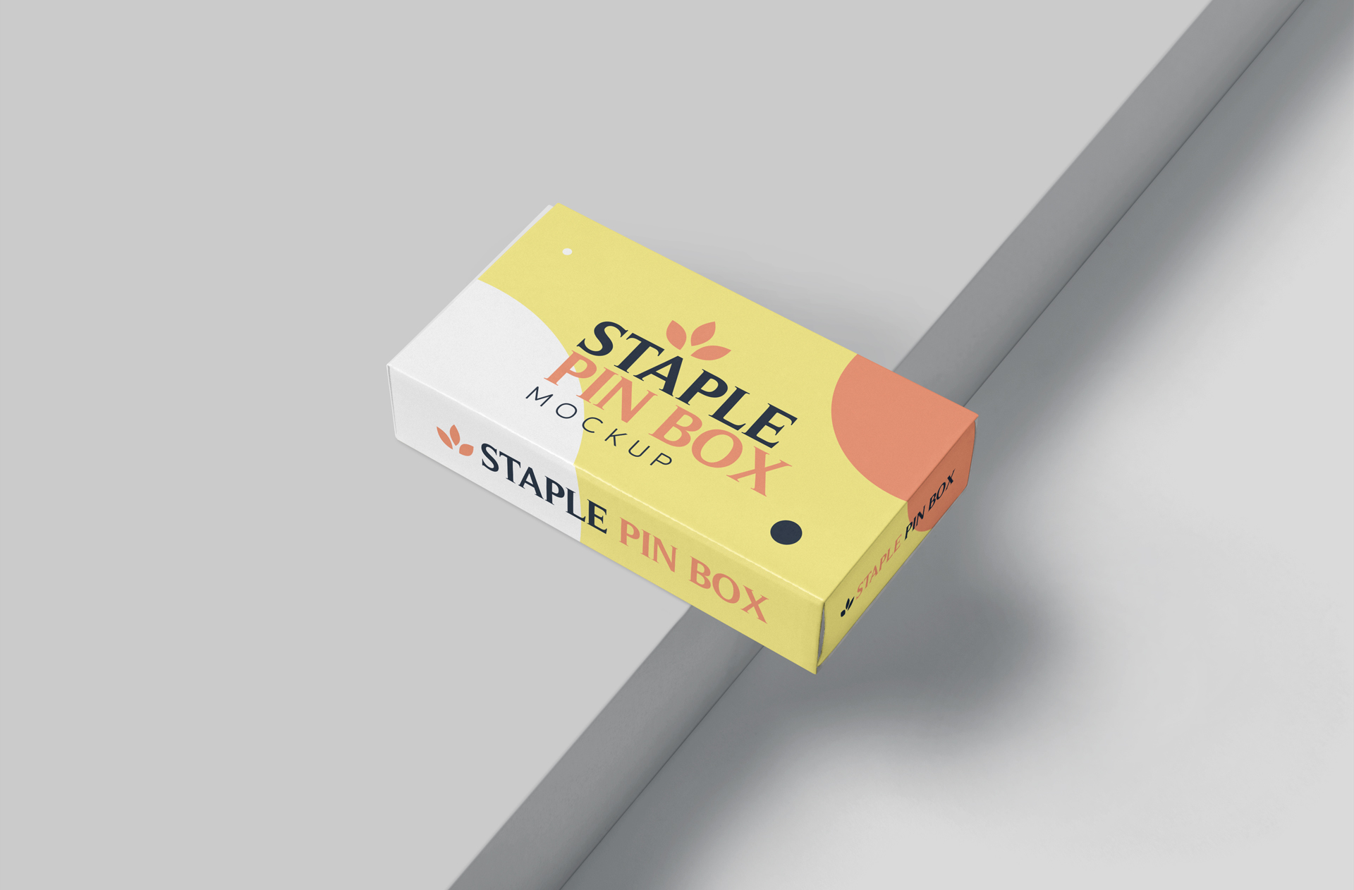 Realistic Staple Box Mockup for Office Supply Design
