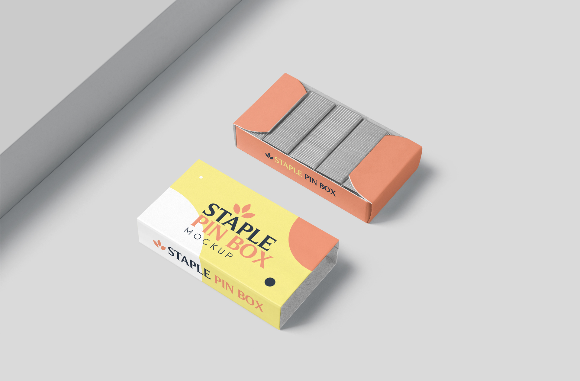 Professional Staple Pin Box Mockup for Branding