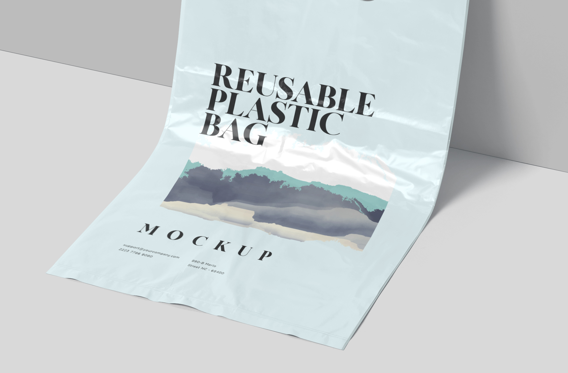 customizable plastic bag template