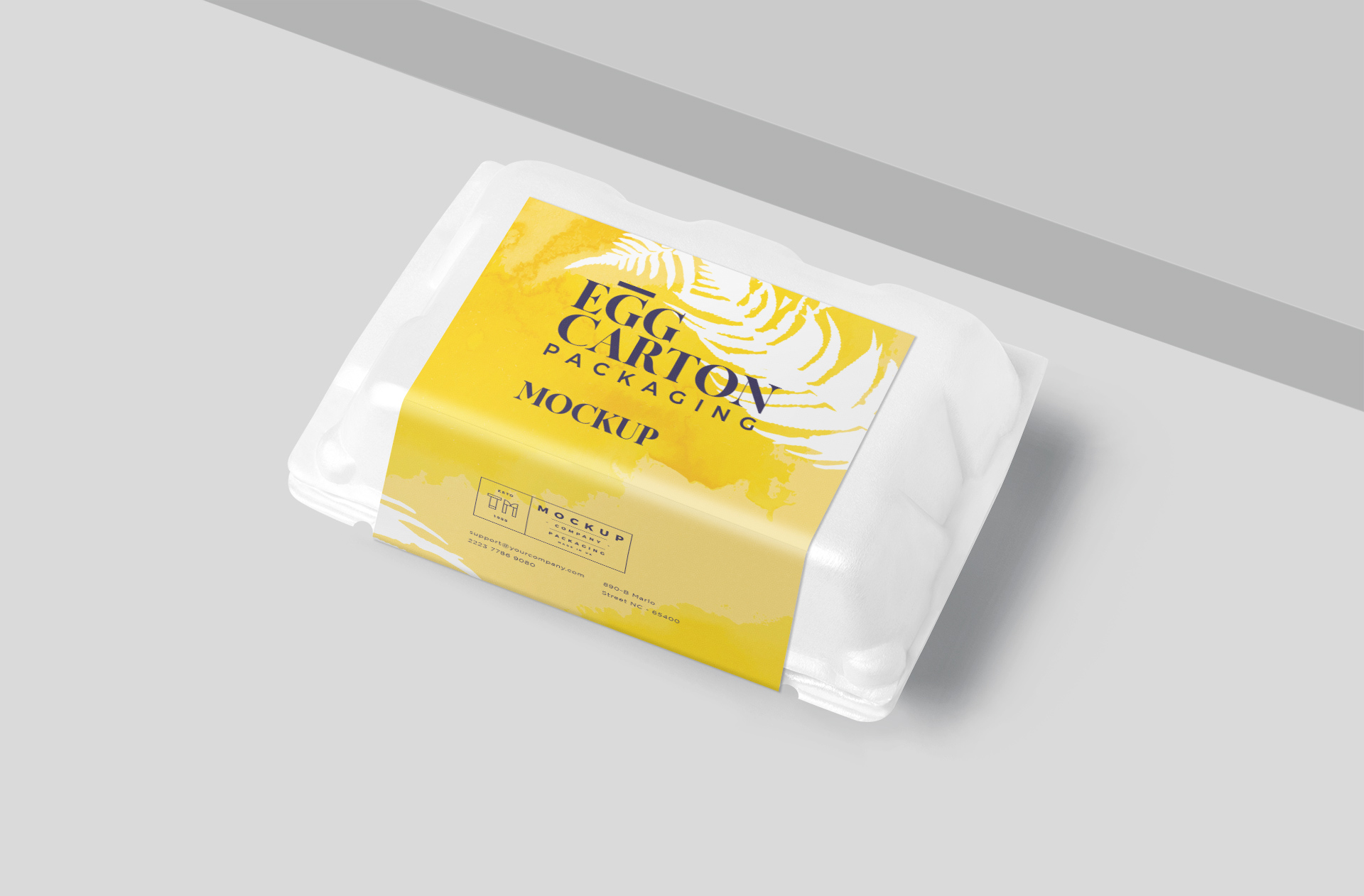 Customizable Egg Carton Packaging PSD Mockup