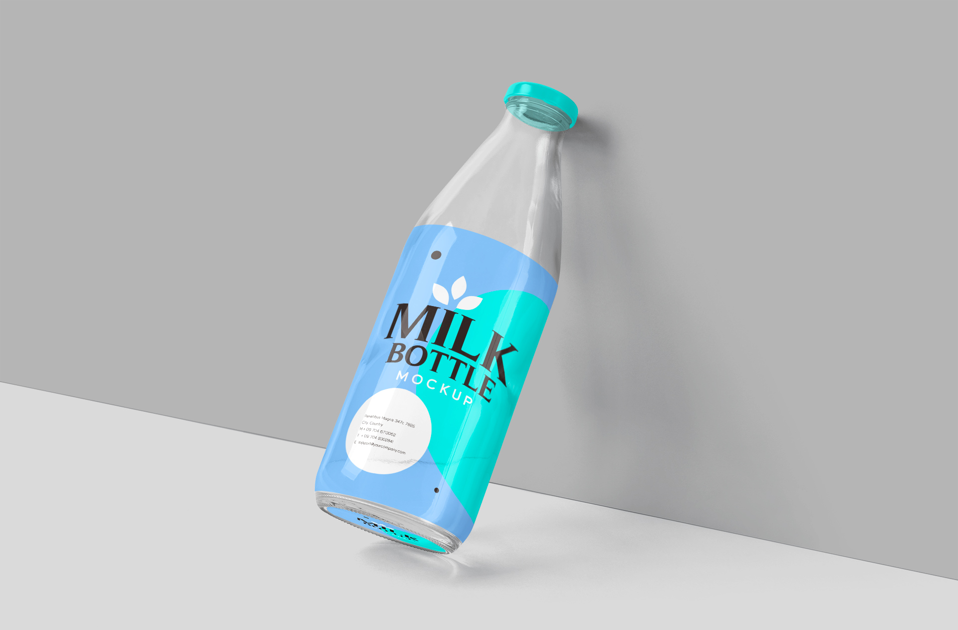 Milk Bottle Packaging Mockup for Branding