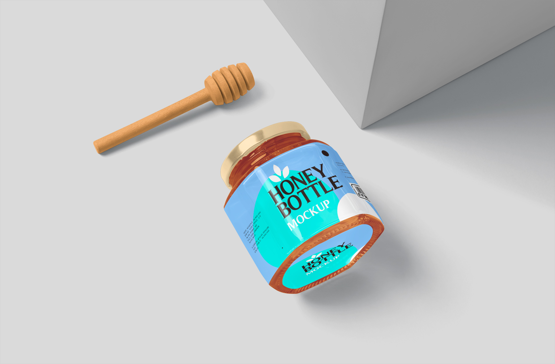 Premium Honey Bottle Mockup for Food Branding