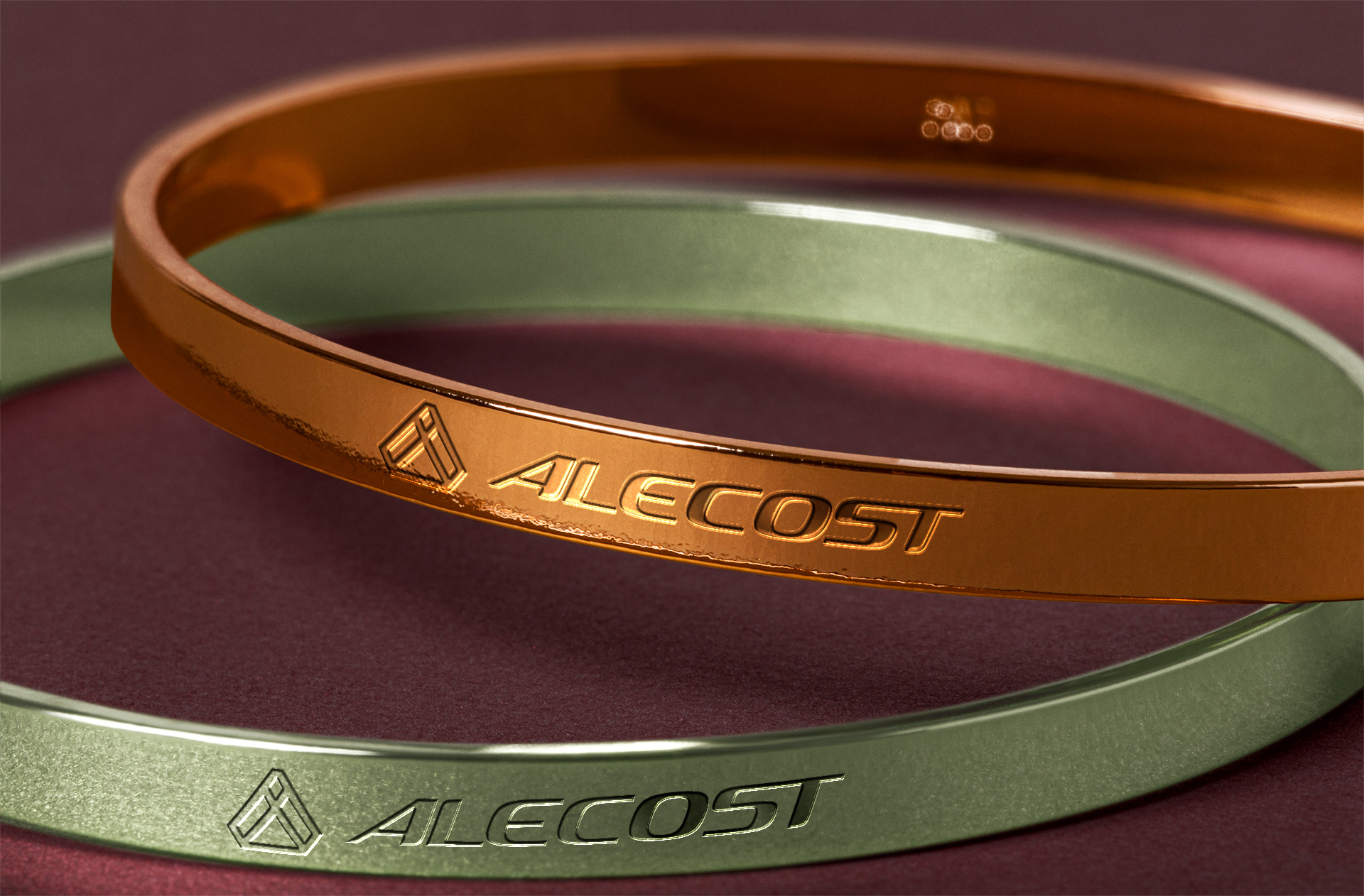 Metallic Engraved Logo Mockup on Bangle