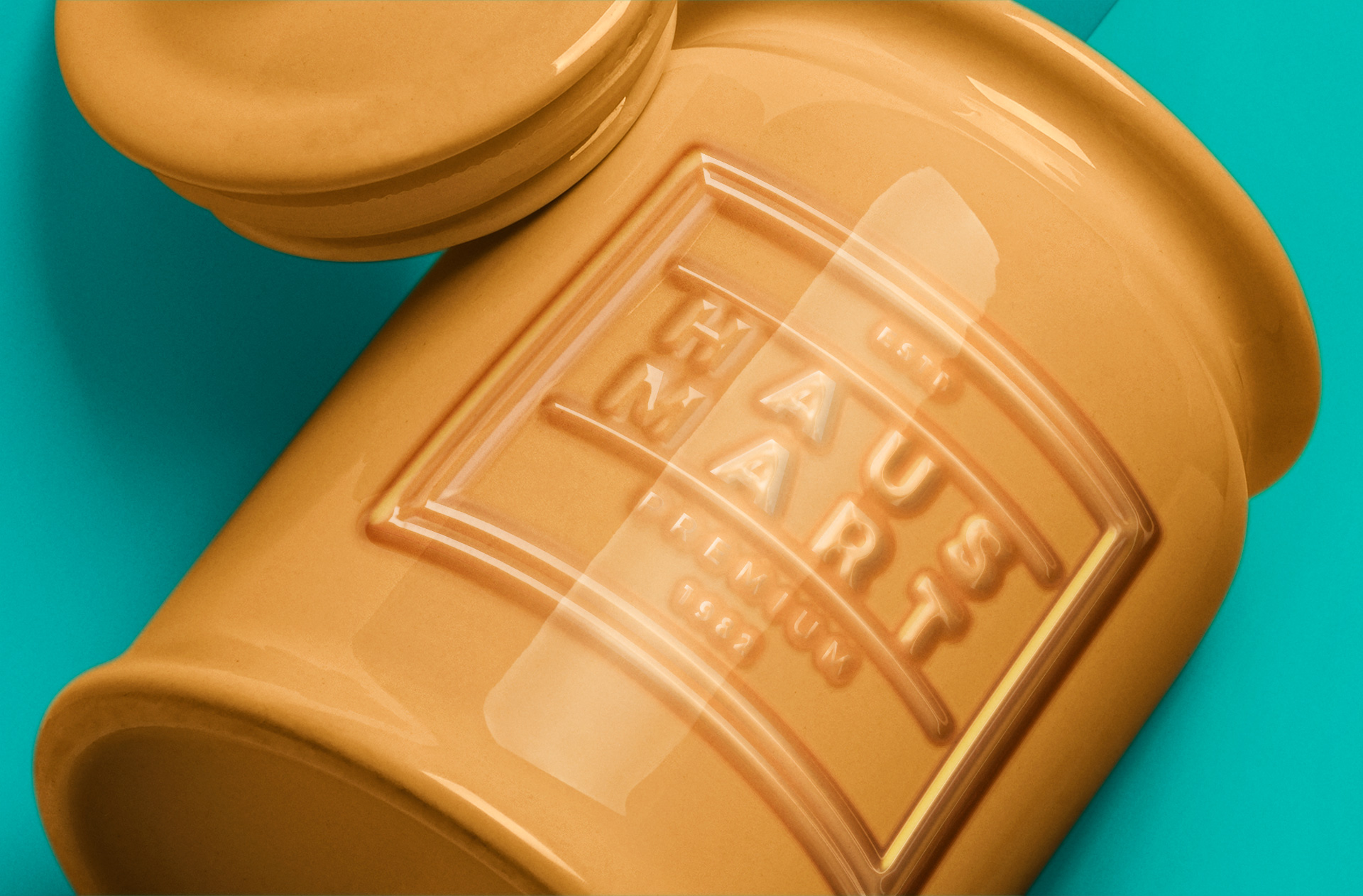 Embossed Ceramic Jar Logo Mockup for Packaging