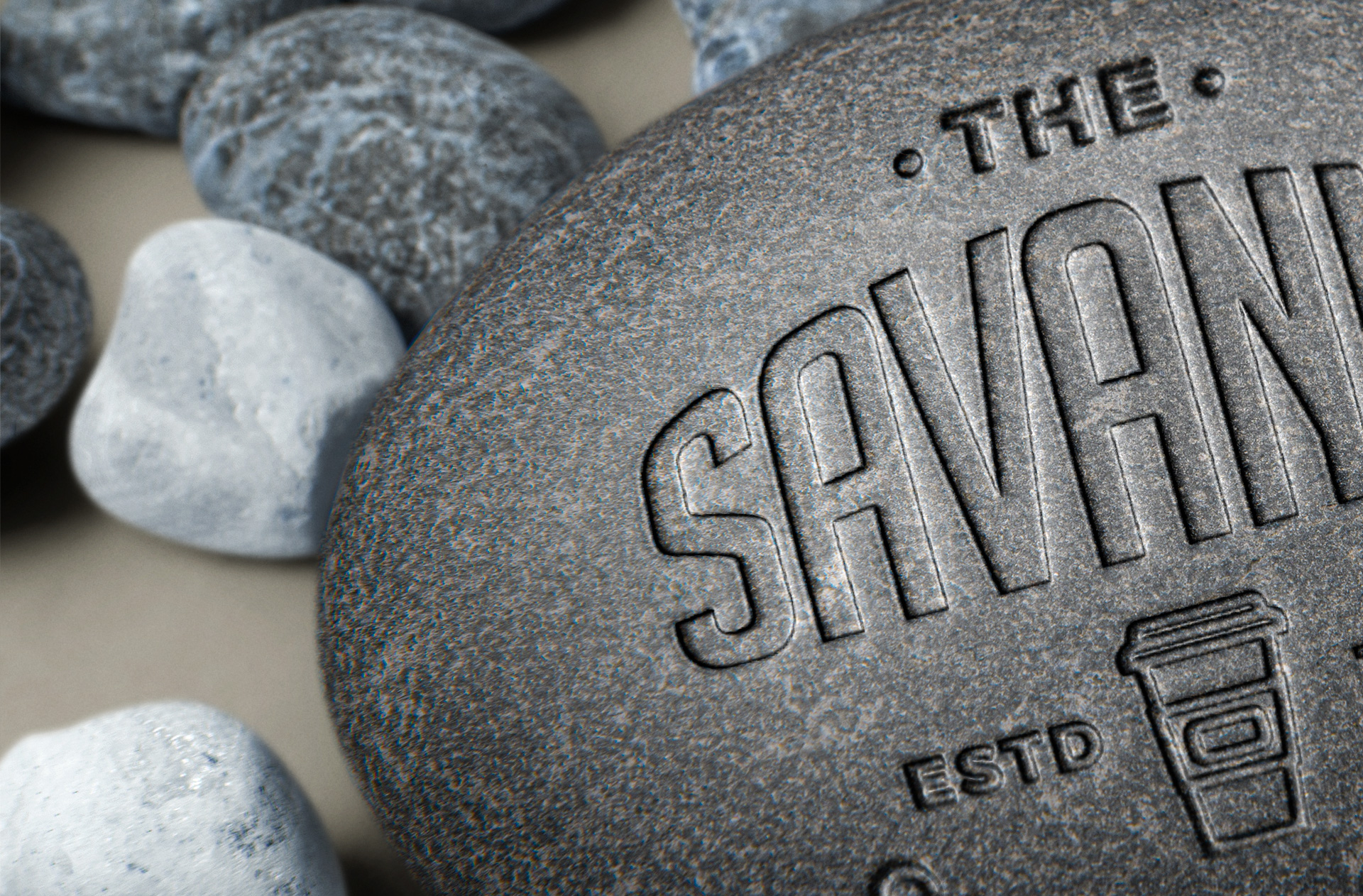 carved logo mockup