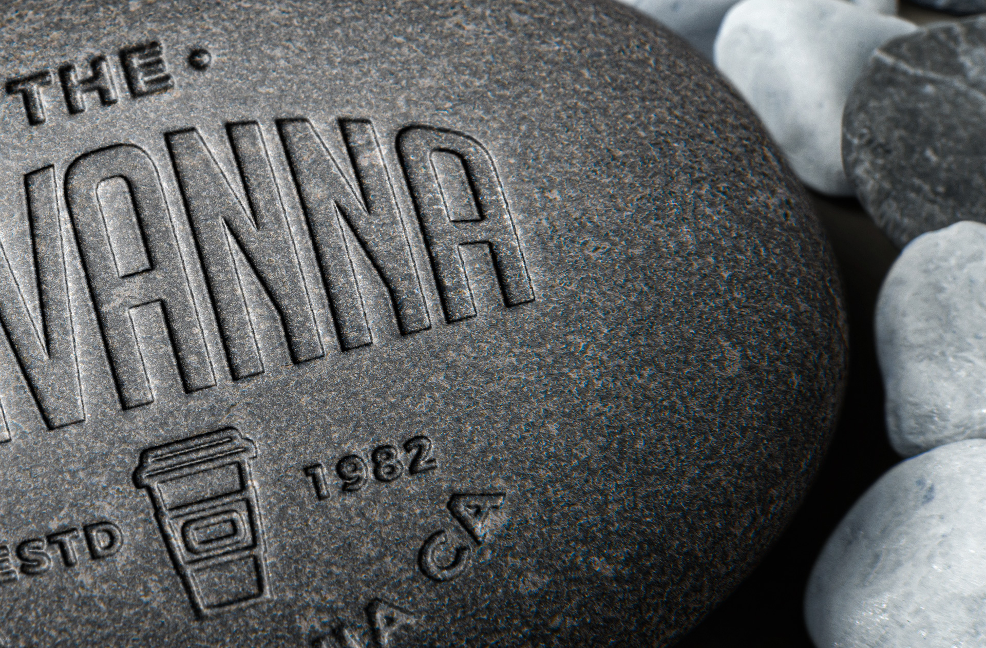 carved logo mockup