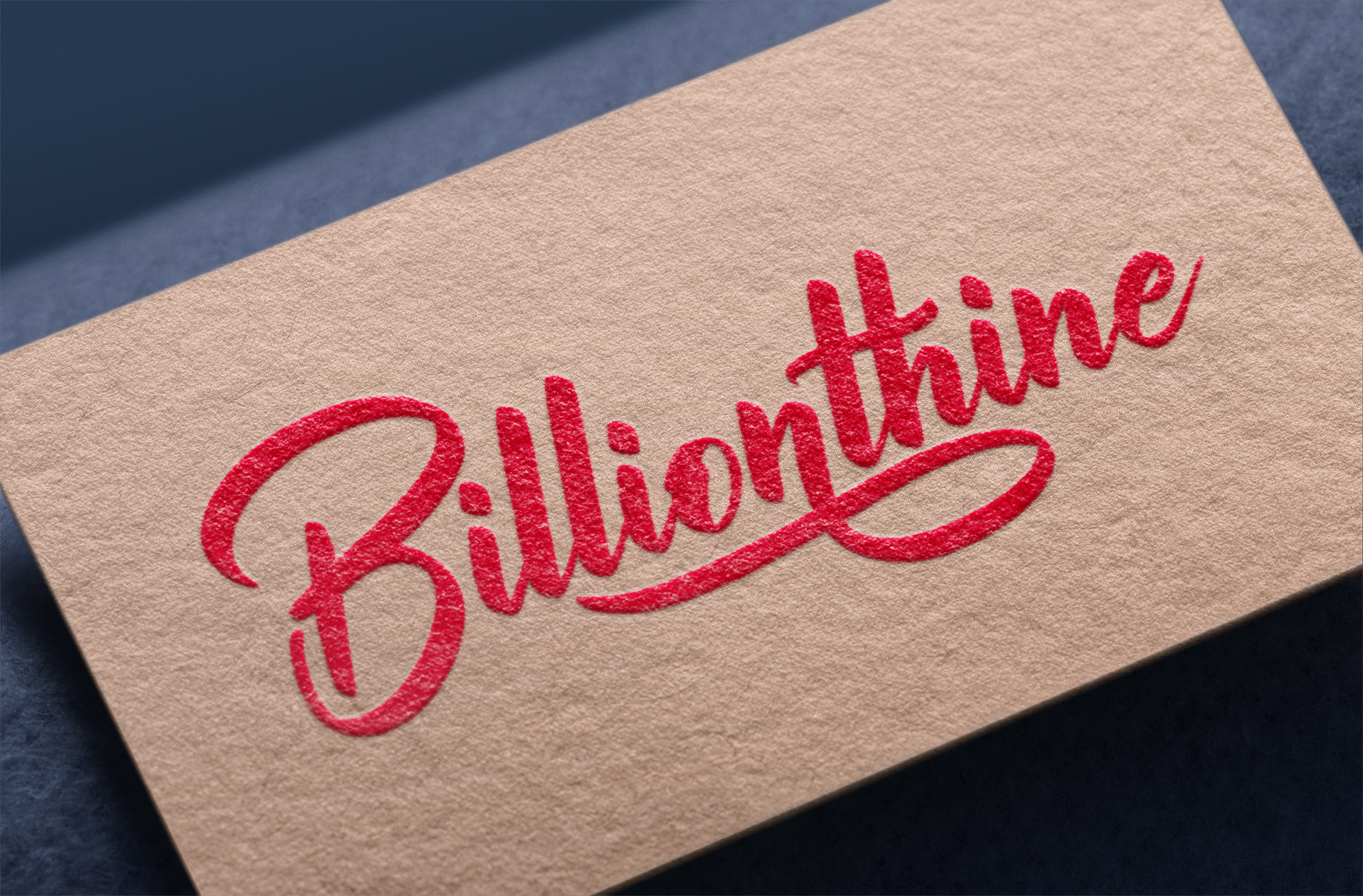 Textured Business Card Logo Mockup with Embossing