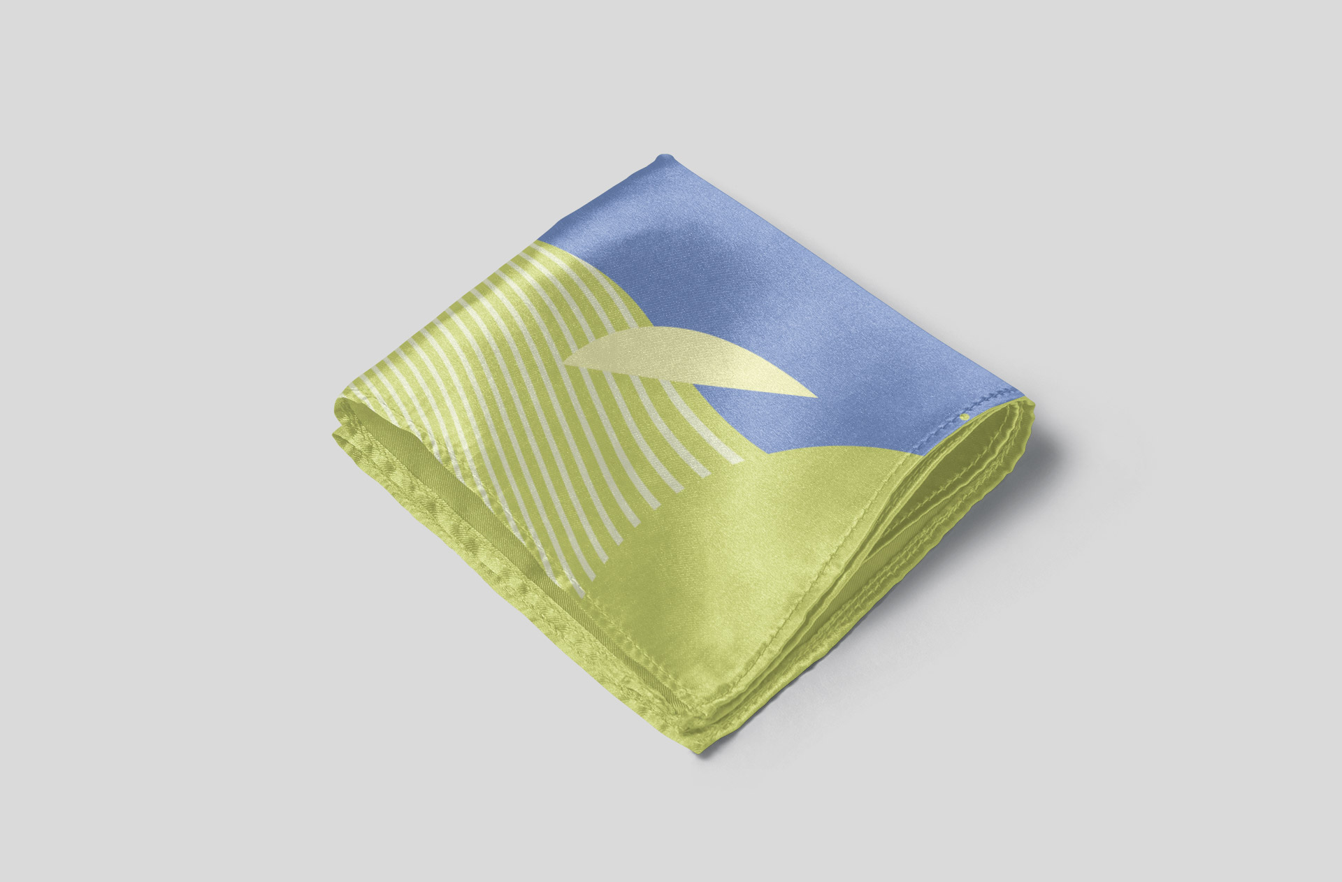 Neatly Folded Pocket Square Mockup for Fashion Branding