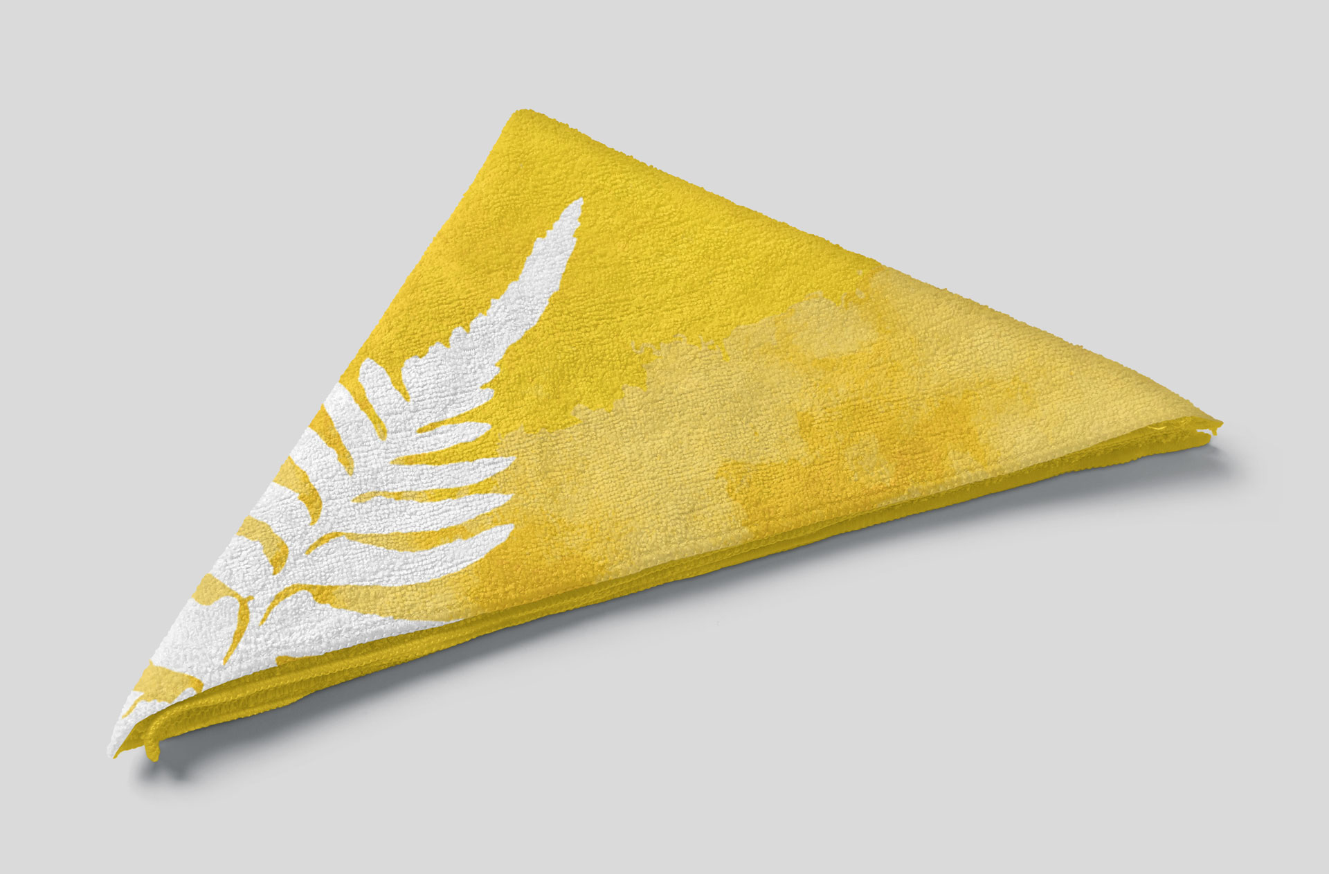 Folded Facial Towel Mockup with Realistic Fabric Texture