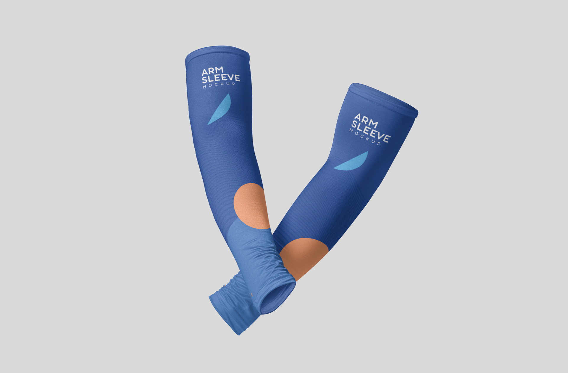 Pair of Sports Arm Sleeve Mockups for Athletic Branding