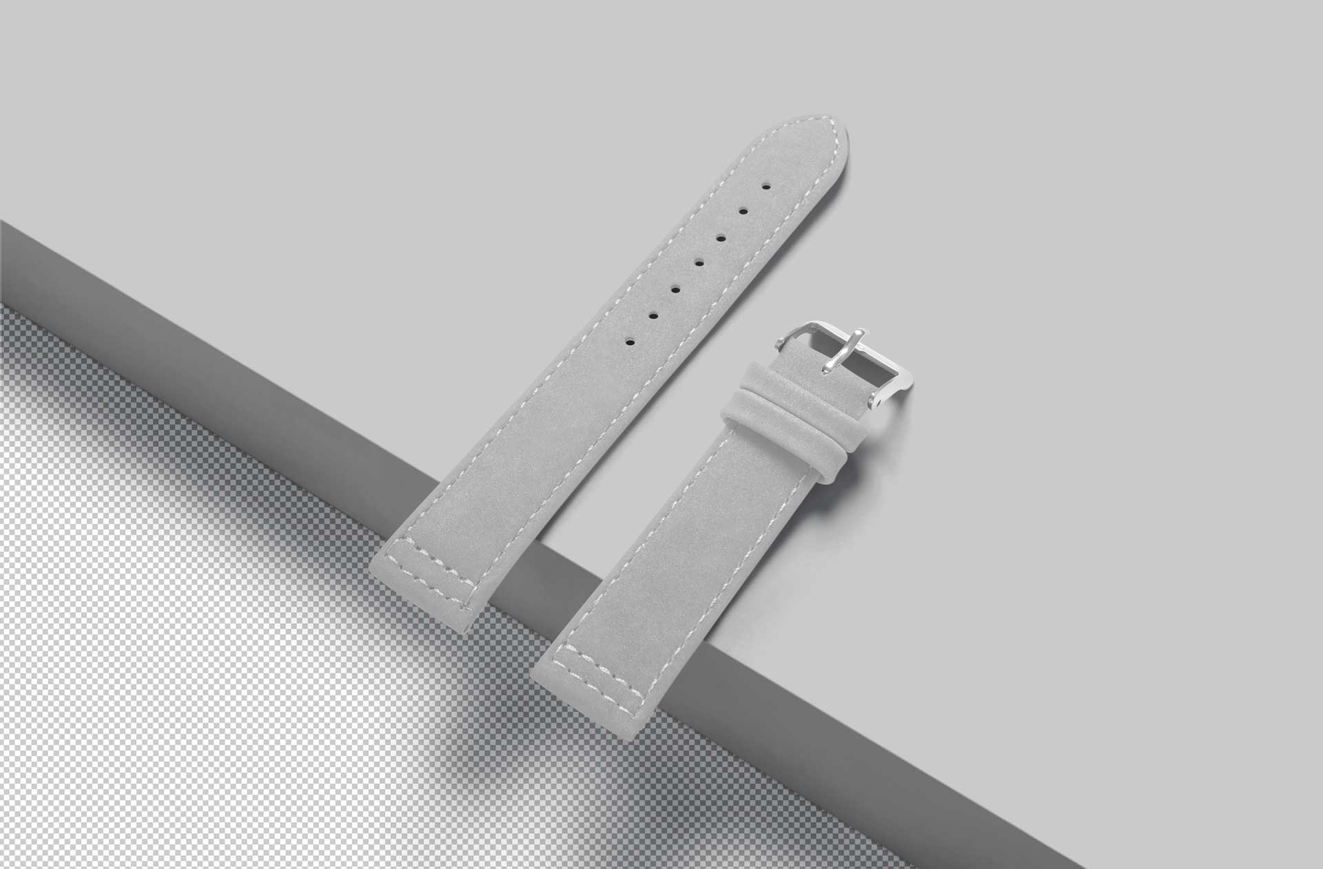 Realistic Leather Watch Strap Mockup for Branding