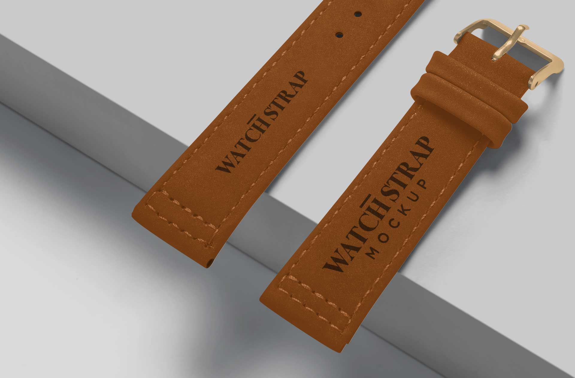 Realistic Leather Watch Strap Mockup for Branding