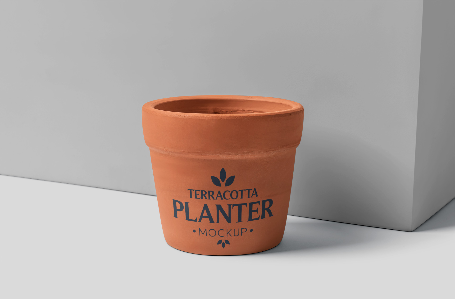 Terracotta Planter Mockup with Realistic Details
