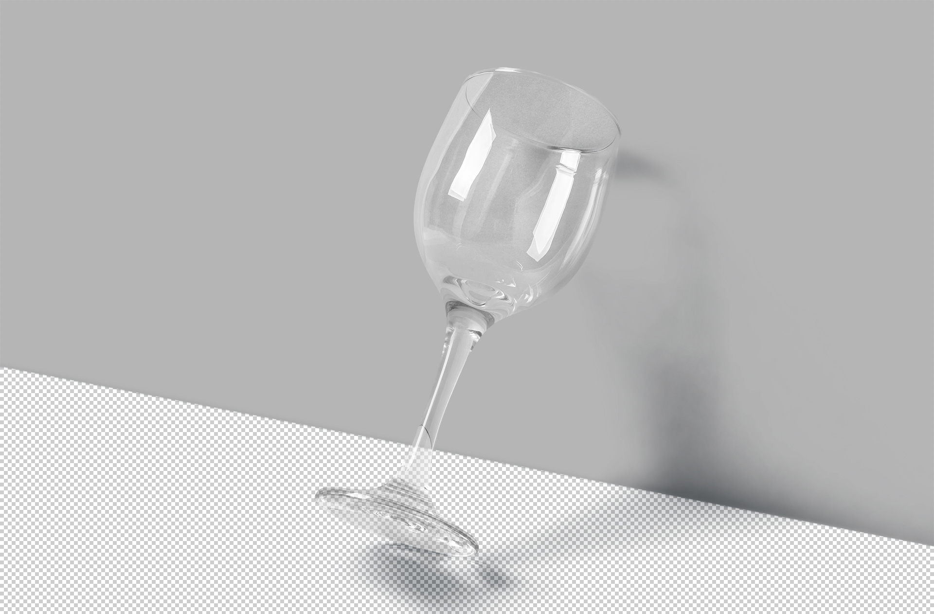 high-quality wine glass PSD