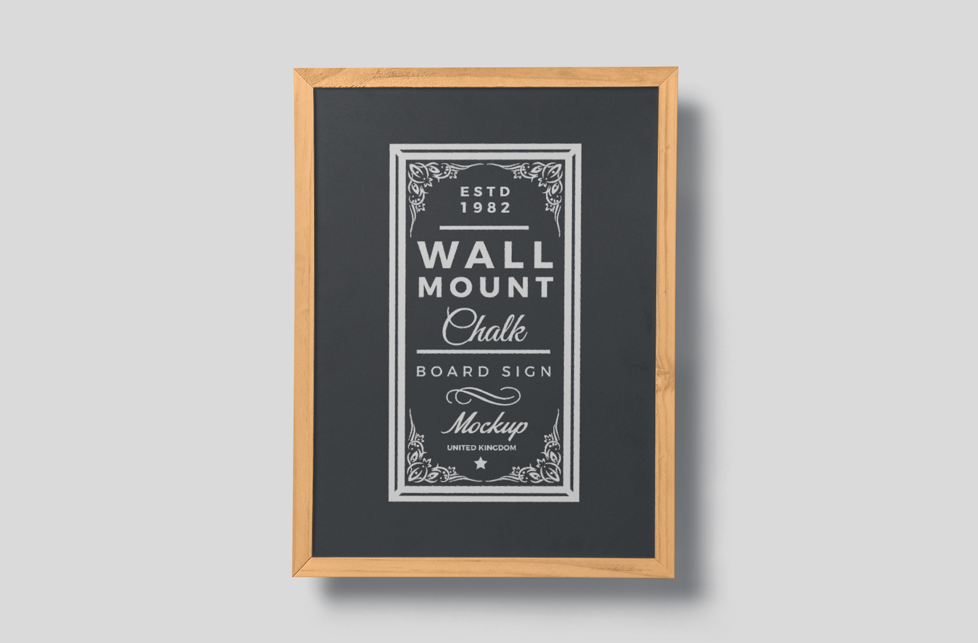 Classic Slate Blackboard Mockup for Restaurant Branding