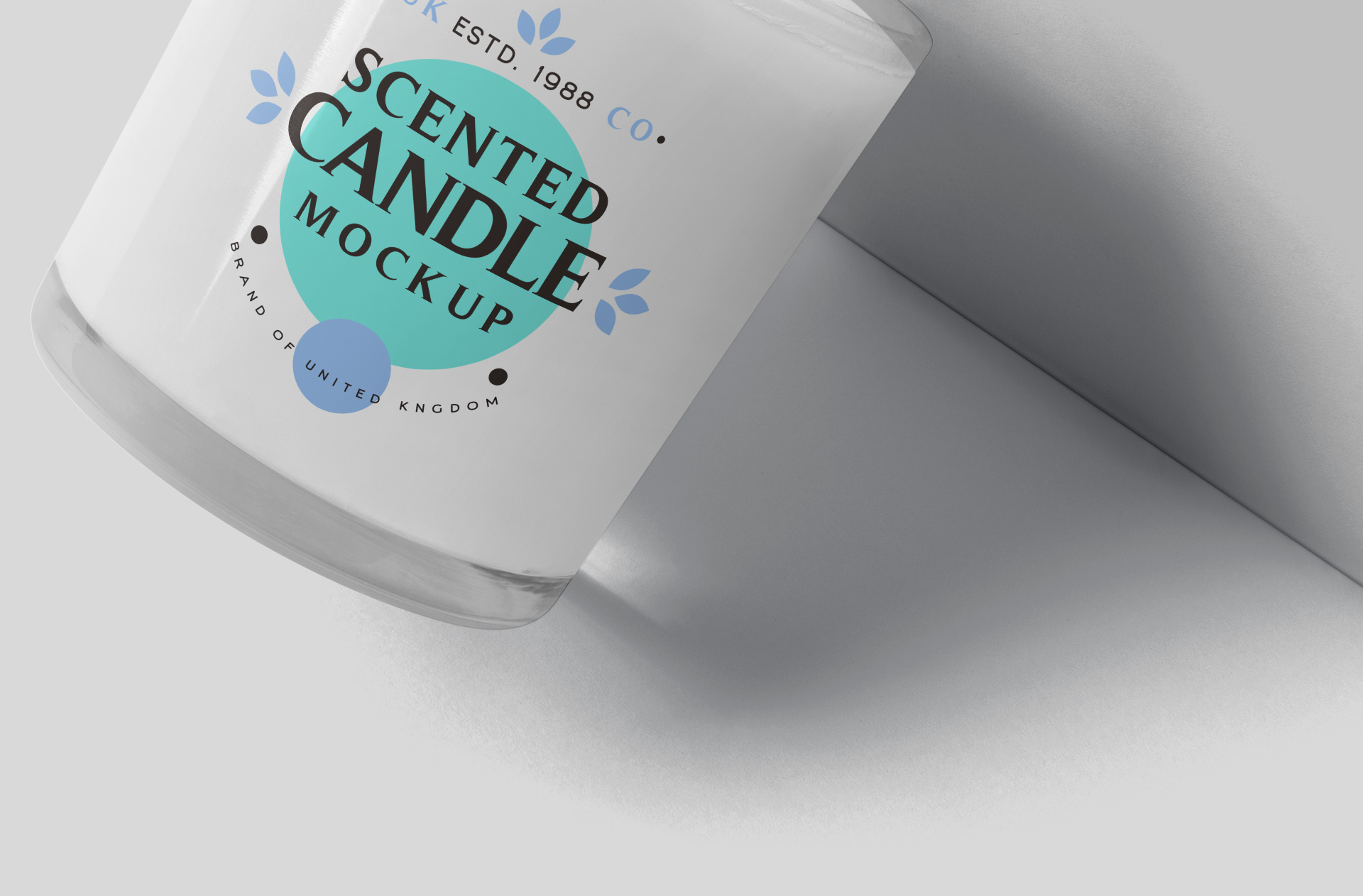 custom candle label PSD