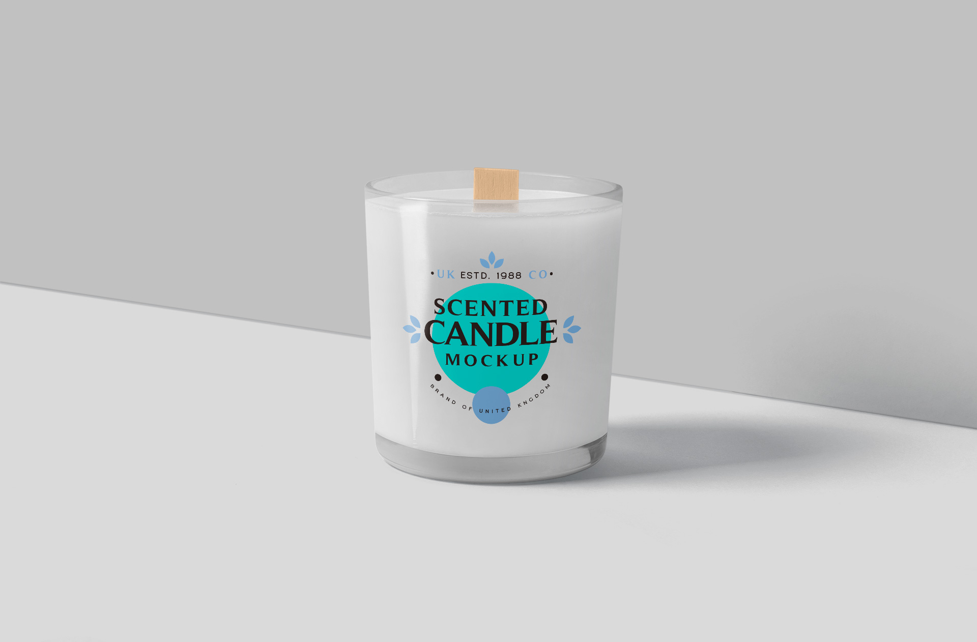 Luxury Home Fragrance Candle Mockup in Glass Jar