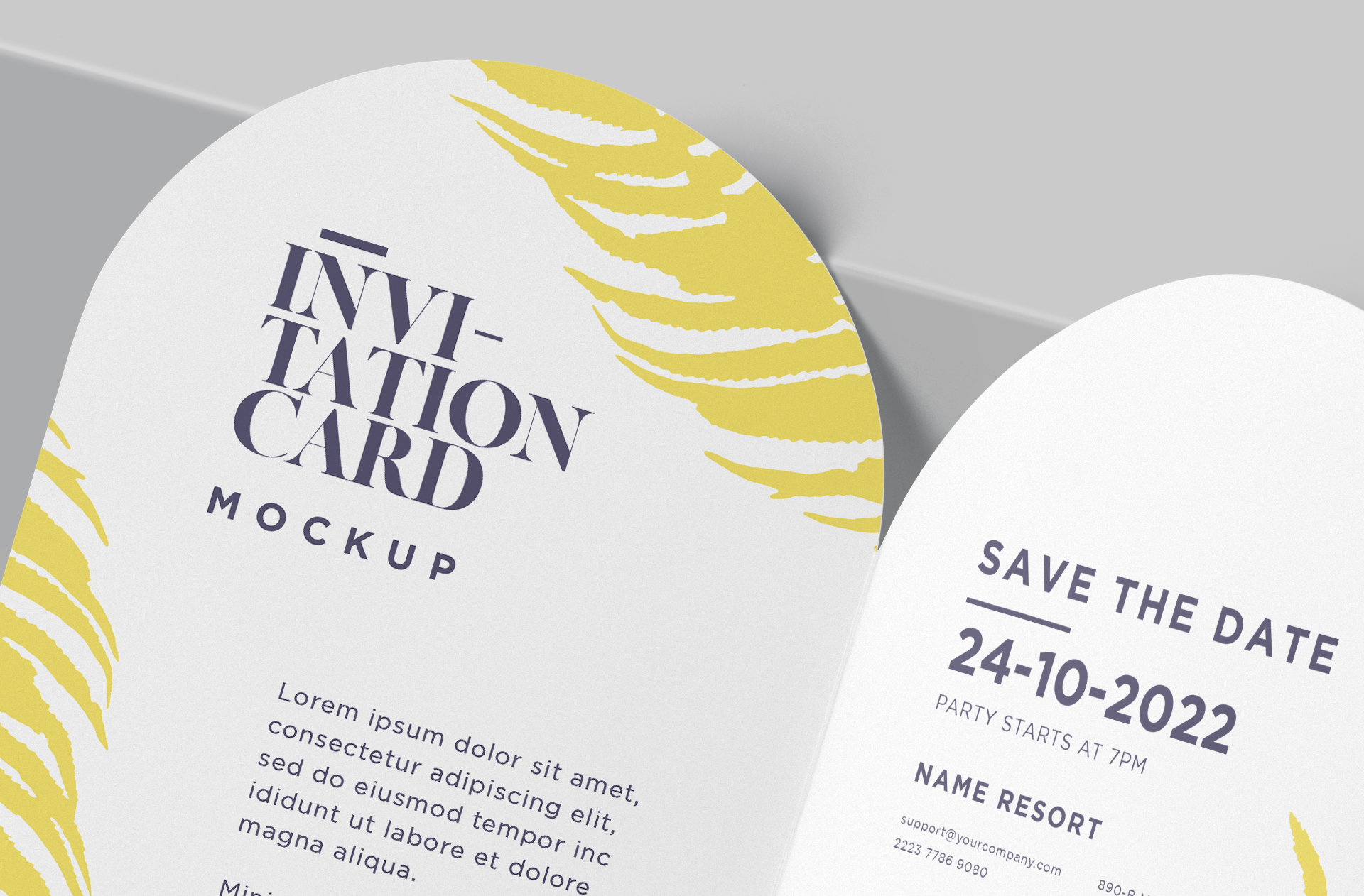 bi-fold invitation mock-up