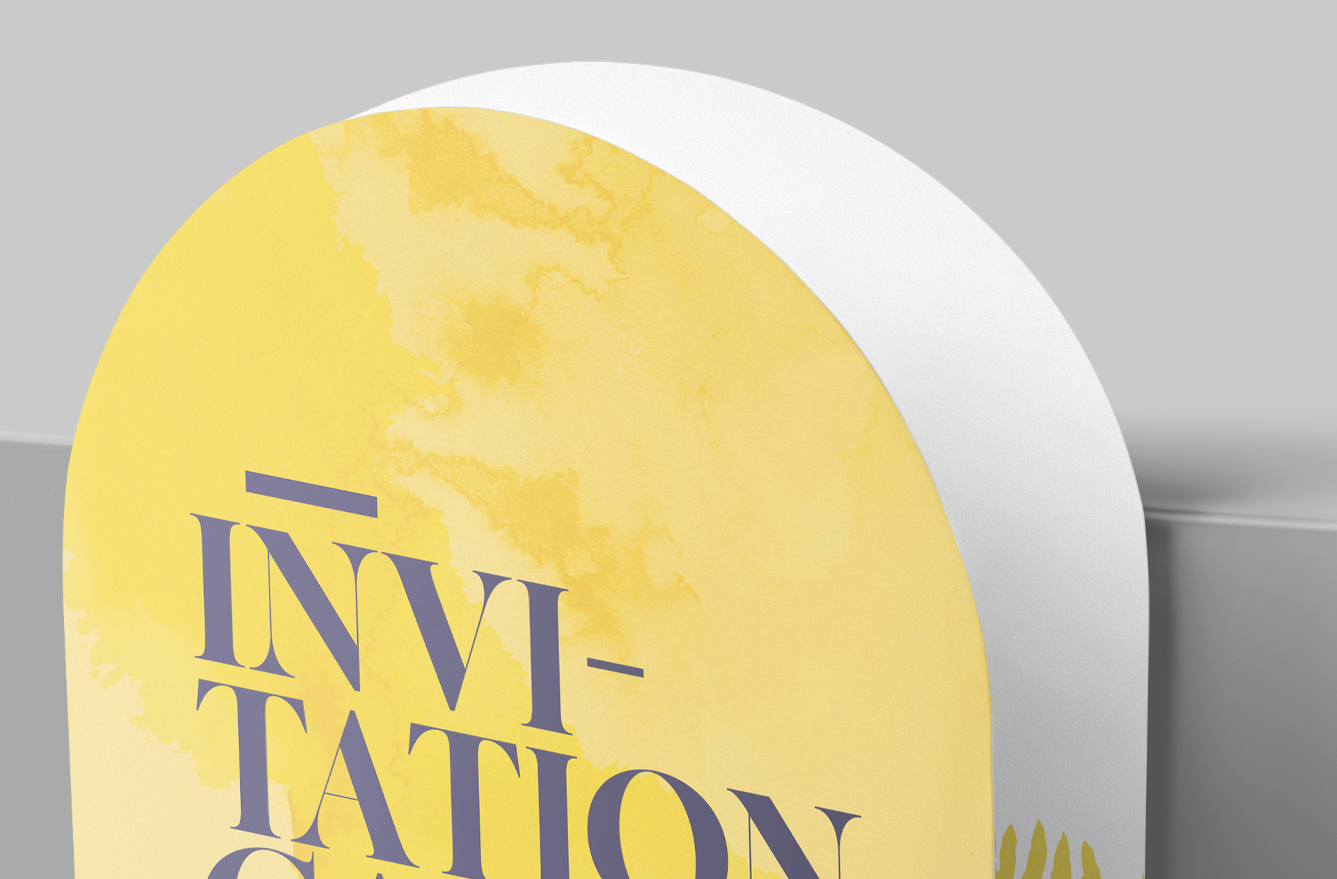 arch-shaped card PSD