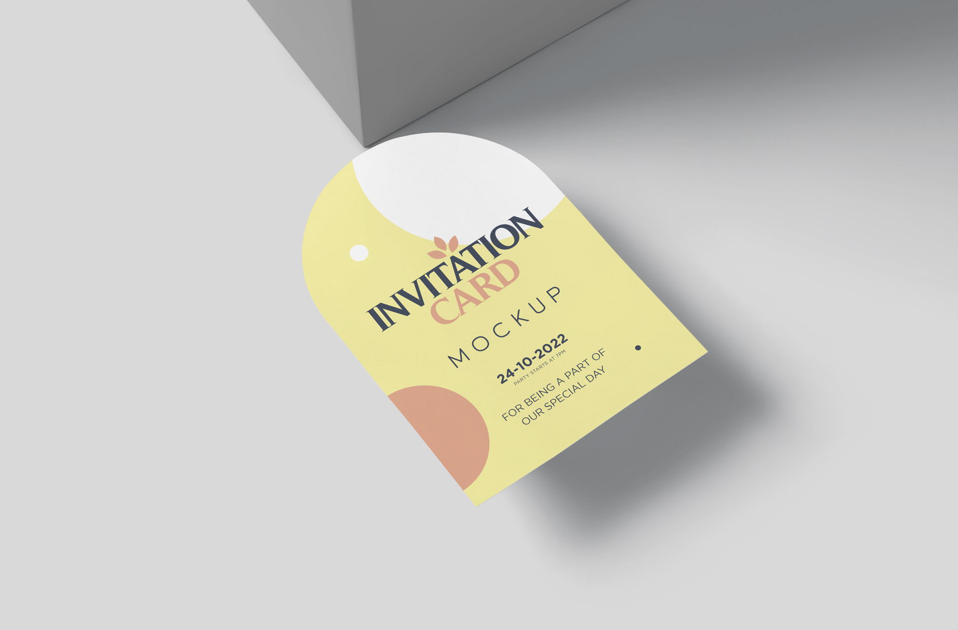 Modern Arched Invitation Card Mockup – High-End Design