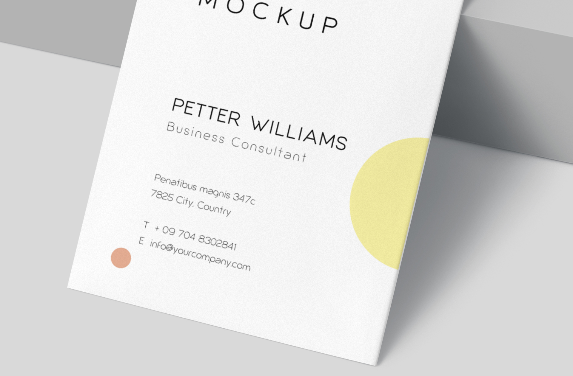 arched business card mock-up