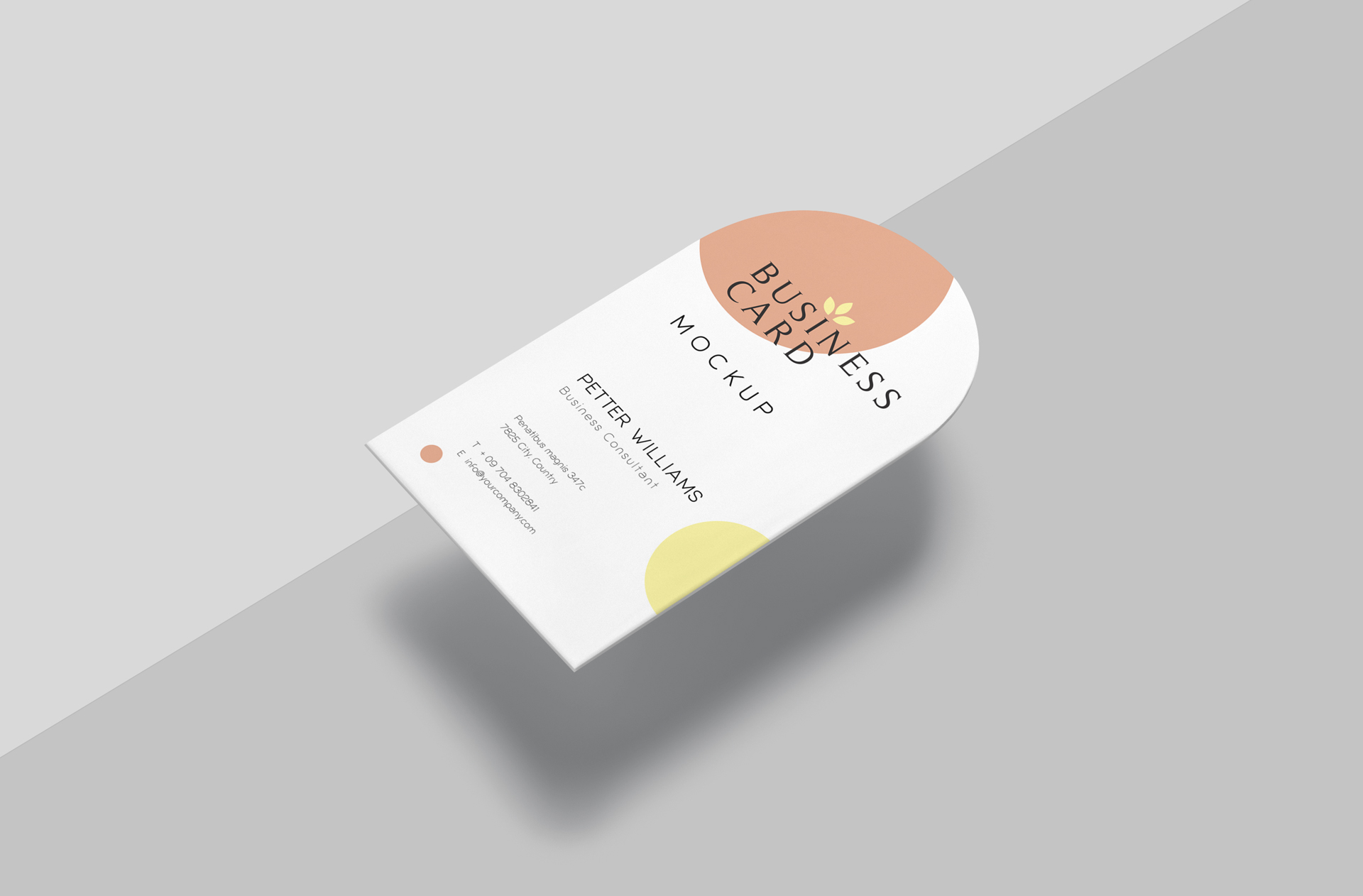Modern Arched Business Card Mockup – Unique Layout